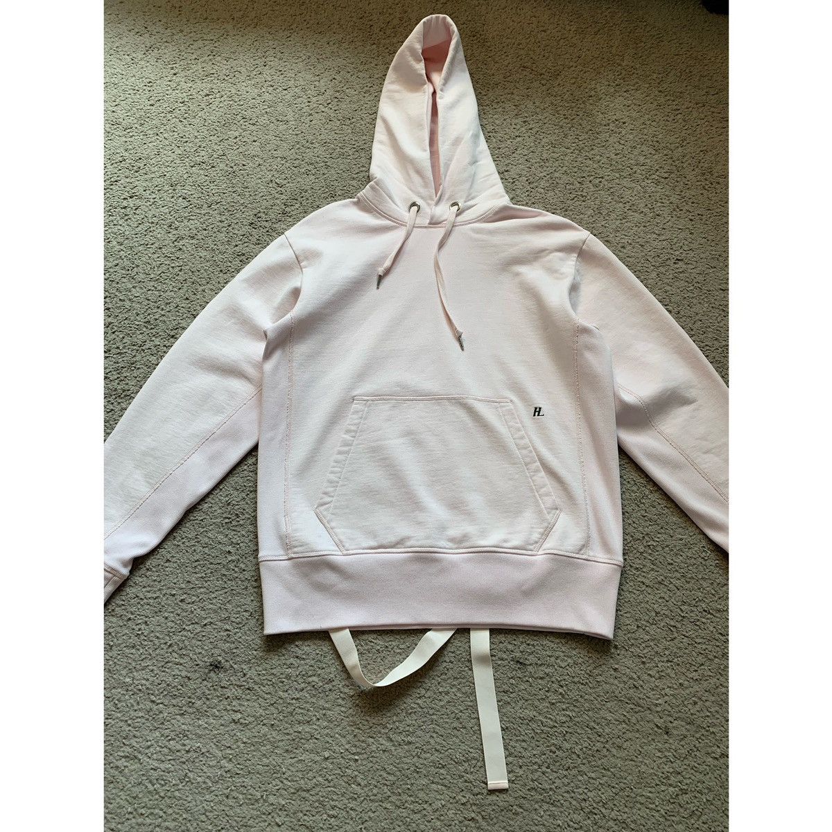 Helmut Lang HELMUT LANG RARE LIGHT PINK BONDAGE HOODIE Size US M / EU 48-50 / 2 - 9 Thumbnail