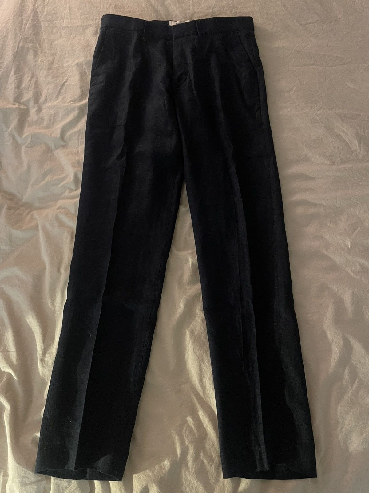 Wax London Wax London Alp Navy Linen Trousers Size US 32 / EU 48 - 1 Thumbnail
