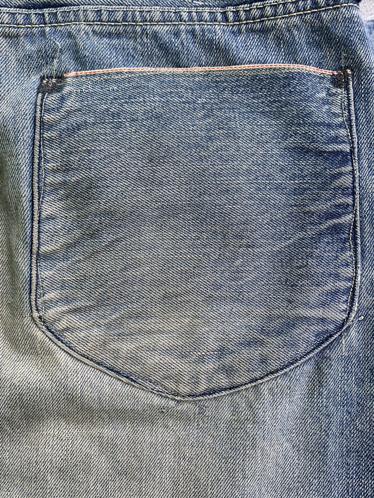 If Six Was Nine × KURO × Le Grande Bleu (L.G.B.) Vintage Kuro Selvedge Mud Wash Distress Jeans Size US 29 - 15 Thumbnail