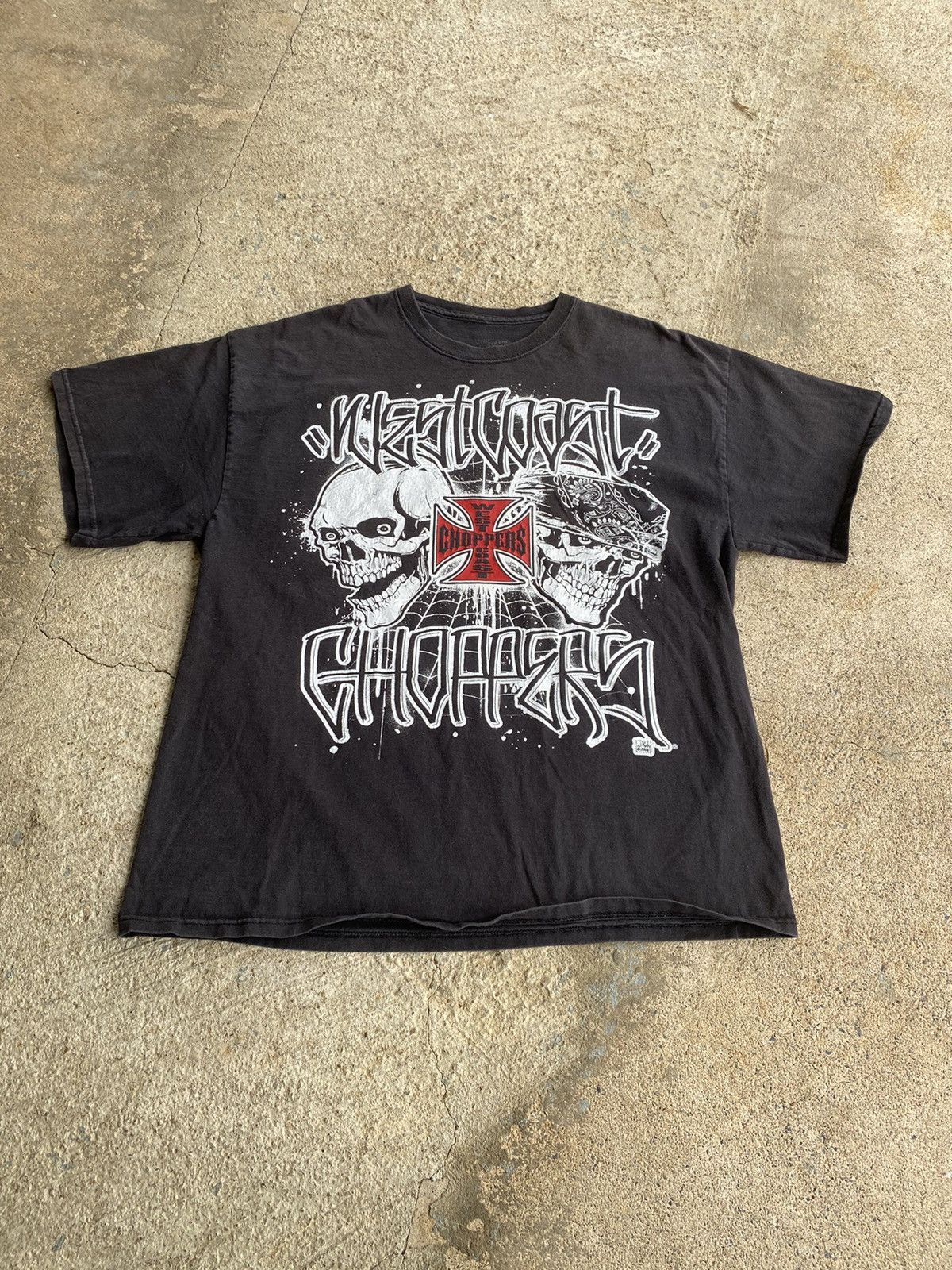 Ed Hardy × Harley Davidson × Vintage Vintage Y2K West Coast Choppers Skulls Opium Shirt Size US L / EU 52-54 / 3 - 1 Thumbnail