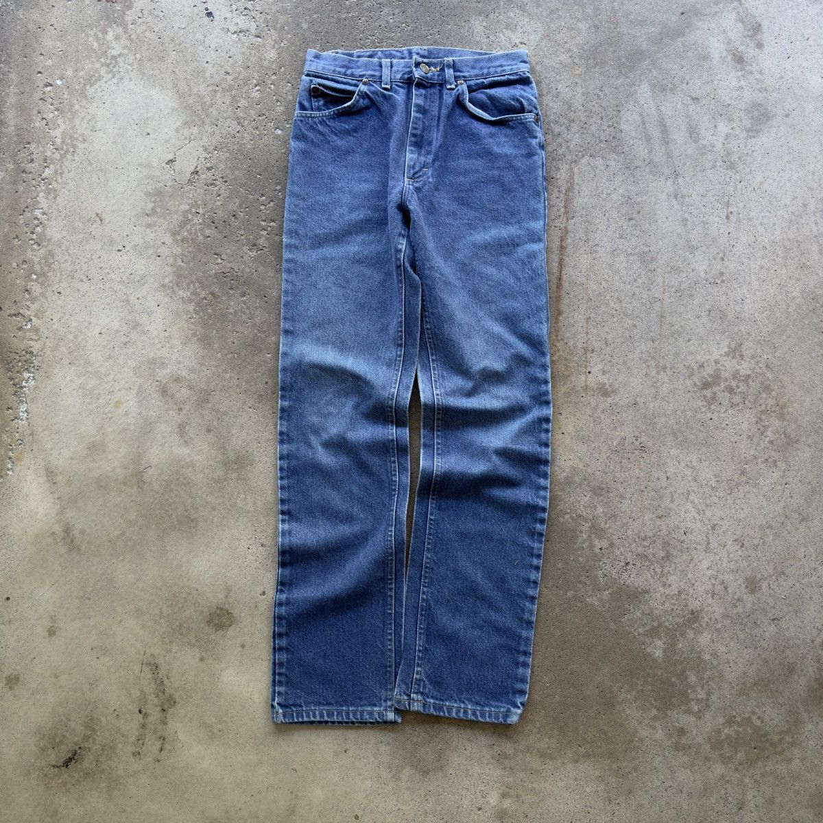 Vintage 80s Faded Lee Riders Dark Wash Jeans Western ERD Grunge Size US 27 - 2 Thumbnail