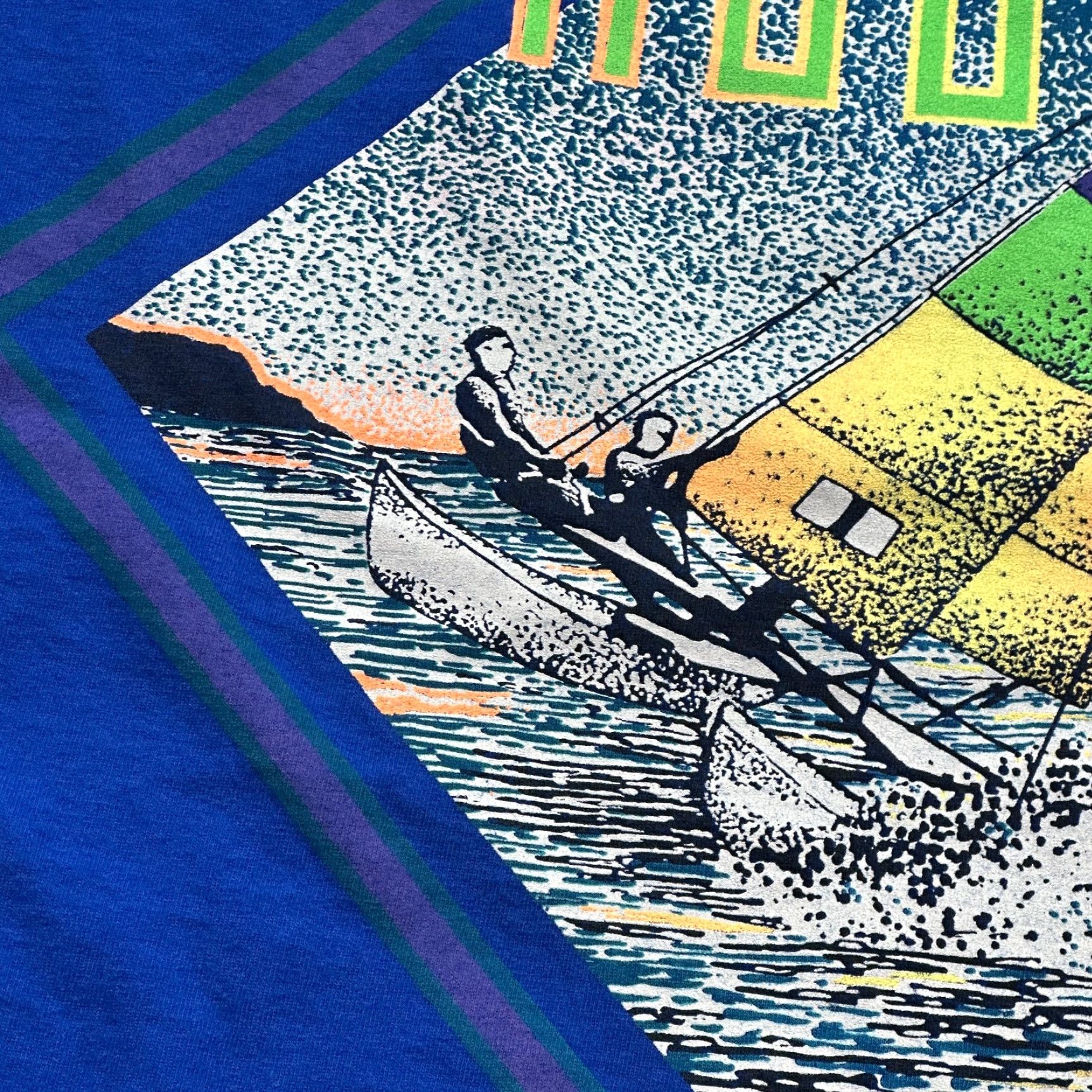 Vintage Vintage Hobie Shirt Mens Large Blue Sailboat Graphic Skate Surf Wear USA 80s 90s Size US L / EU 52-54 / 3 - 4 Thumbnail
