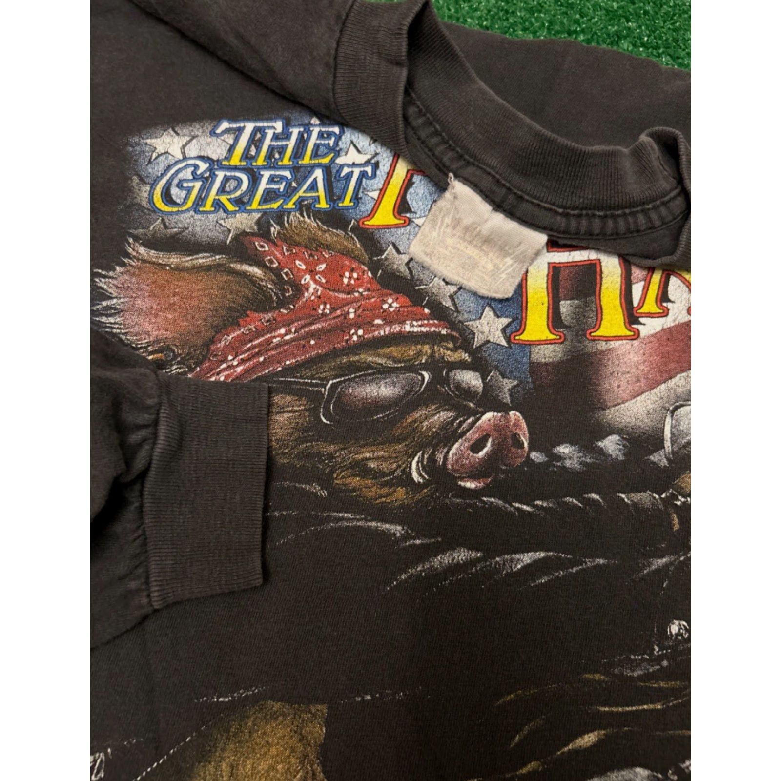 Greats VINTAGE Great American Hog Biker USA Thunder VTG Longsleeve Shirt Mens Small Size US S / EU 44-46 / 1 - 3 Thumbnail