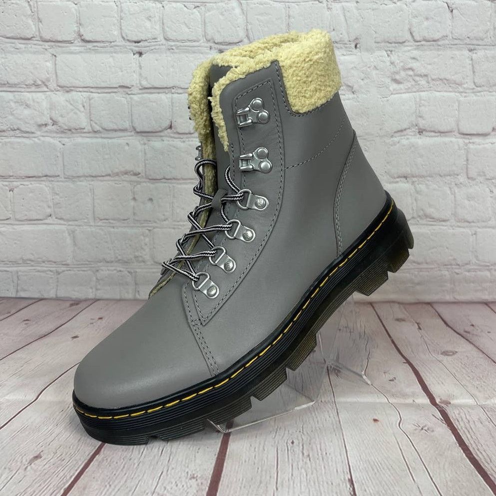 Dr. Martens Dr.Martens Combs With Faux Fur Lined Utility Grey Boots Size US 9 / IT 39 - 4 Thumbnail