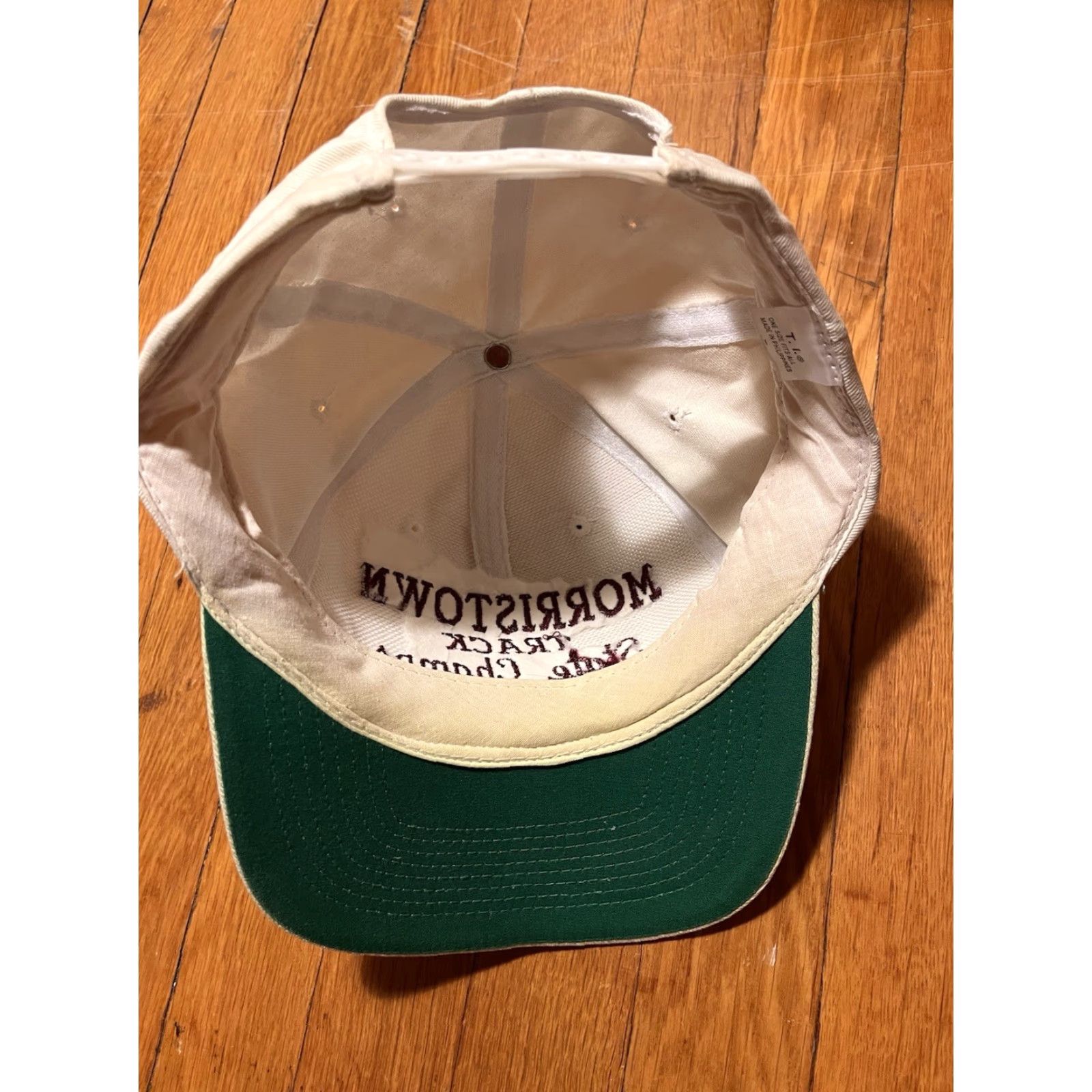 Vintage VINTAGE Morristown New Jersey Track State Champs Snapback Hat White 90s T.I. Snapback Men One Size Adjustable Caps/Hat (adjust as needed) Size US M / EU 48-50 / 2 - 7 Thumbnail