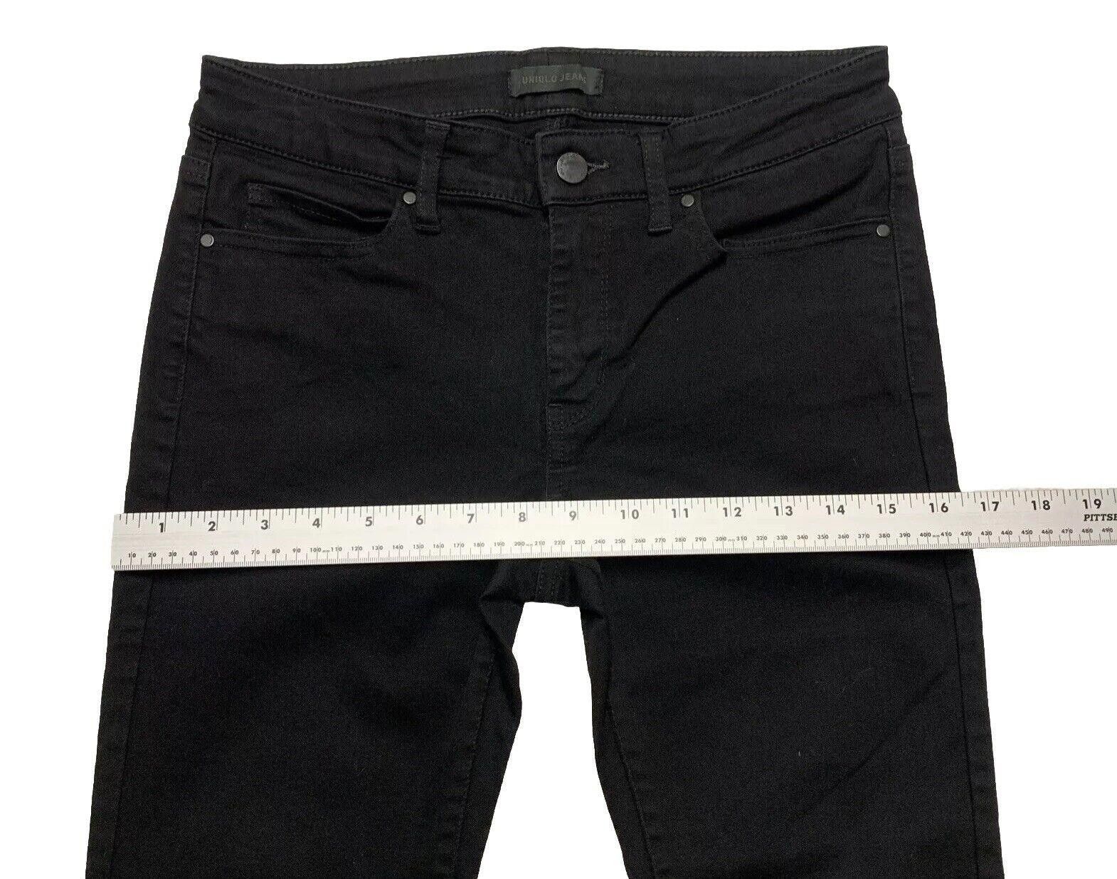 Uniqlo Uniqlo Black Skinny Jeans 27x26.75 Mid Rise Denim Size US 27 - 8 Thumbnail