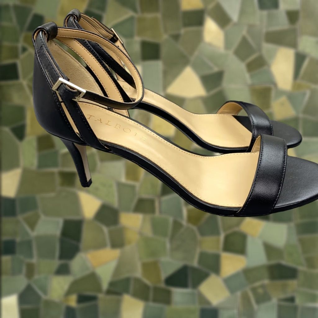 Talbots Talbots Shoes Womens Size 7 Black Strappy Ankle Strap Kitten Heels Open Toe Buckle Size M / US 6-8 / IT 42-44 - 1 Thumbnail