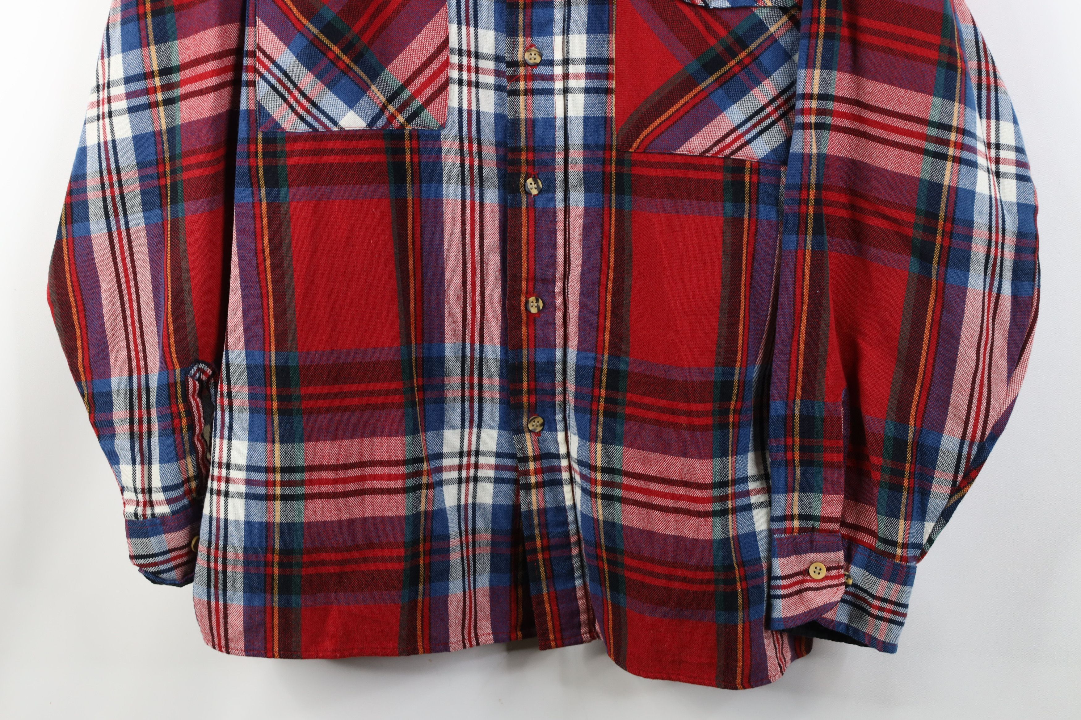 Vintage Vintage 70s 80s Streetwear Pocket Knit Collared Button Shirt Size US L / EU 52-54 / 3 - 3 Thumbnail