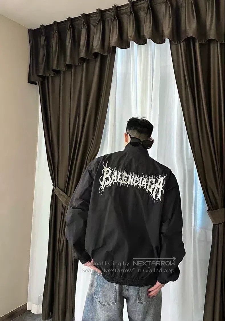 Balenciaga Balenciaga Sanskrit Embroidered Cotton Jacket Size US XXS / EU 40 - 8 Thumbnail