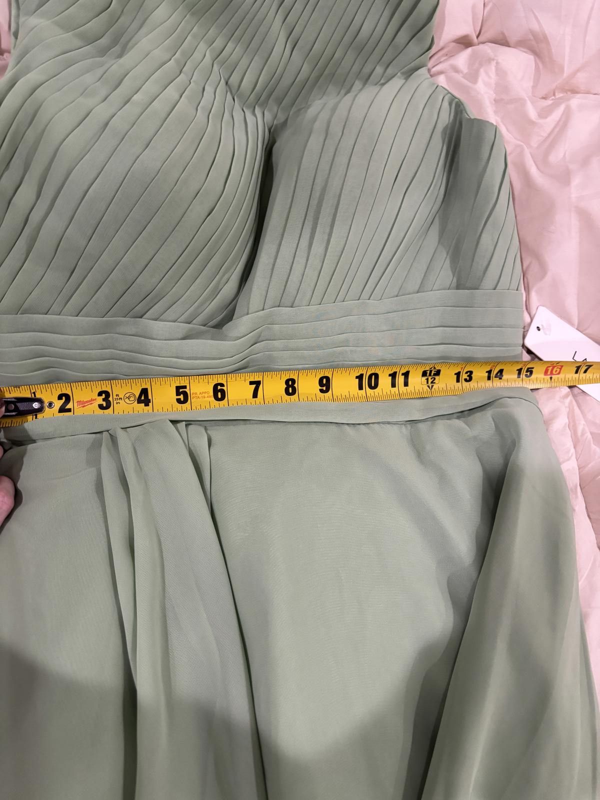 Other 9. Lavetir Women's Size 10 Light Sage Green Midi Dress Size L / US 10 / IT 46 - 8 Thumbnail