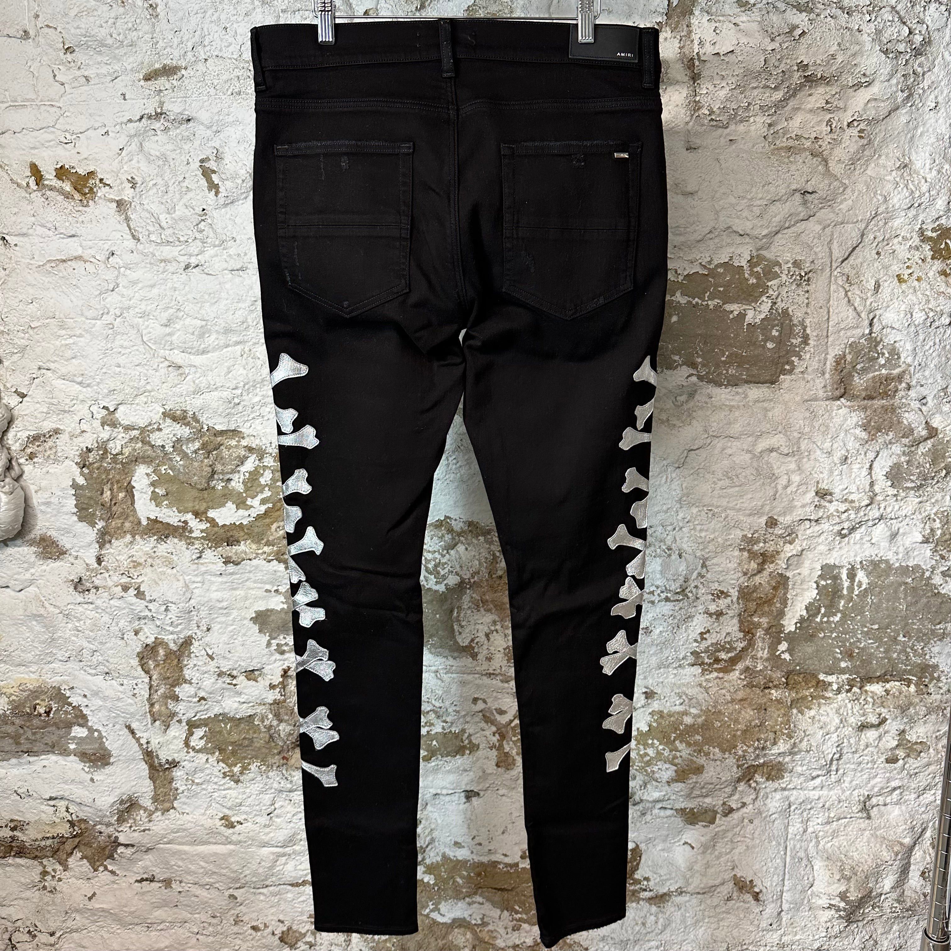 Amiri Amiri Silver Bone Black Denim Jeans Sz 36 Size US 36 / EU 52 - 2 Thumbnail