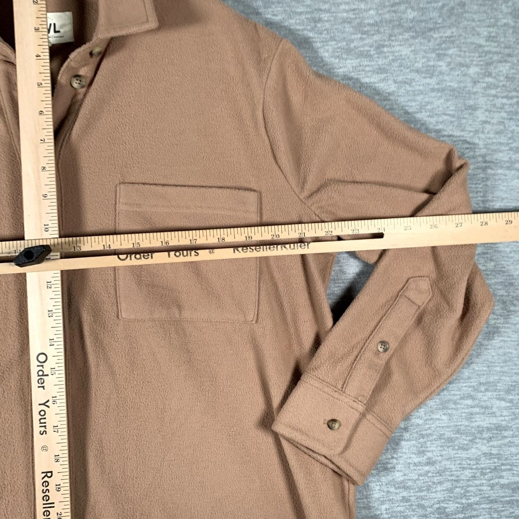 Madewell Madewell MWL Shirt Womens Small Beige Fleece Tunic Button Front Long Sleeve Size S / US 4 / IT 40 - 7 Thumbnail