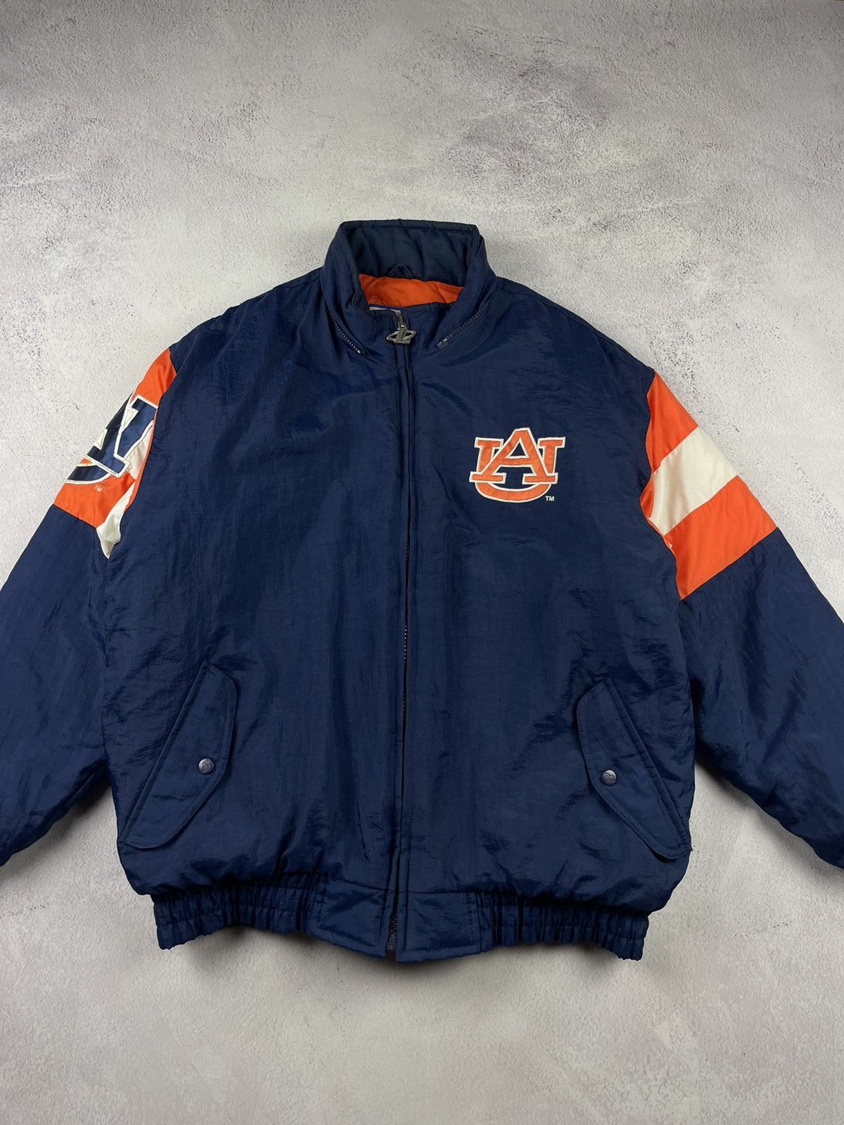 Logo Athletic Rare Vintage 90s Auburn Tigers Starter Jacket Navy Orange L Size US L / EU 52-54 / 3 - 1 Thumbnail
