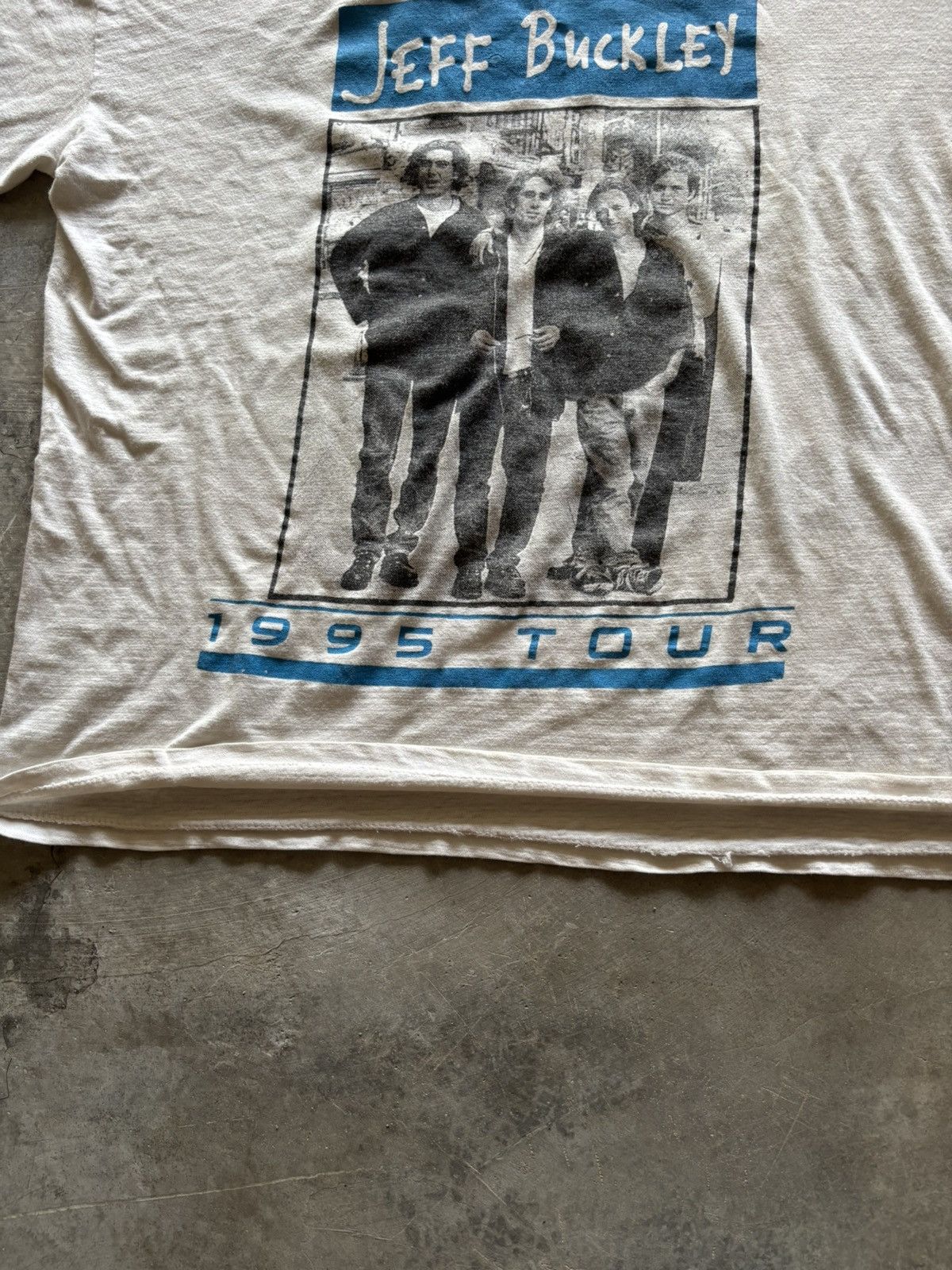 Band Tees RARE SCARCE JEFF BUCKLEY 1995 GRACE TOUR DISTRESSED BOXY ERD Size US XL / EU 56 / 4 - 6 Thumbnail