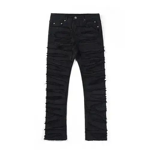 VIBE Black Color Hip Hop Loose Denim Trousers Vibe Style Size US 32 / EU 48 - 2 Thumbnail