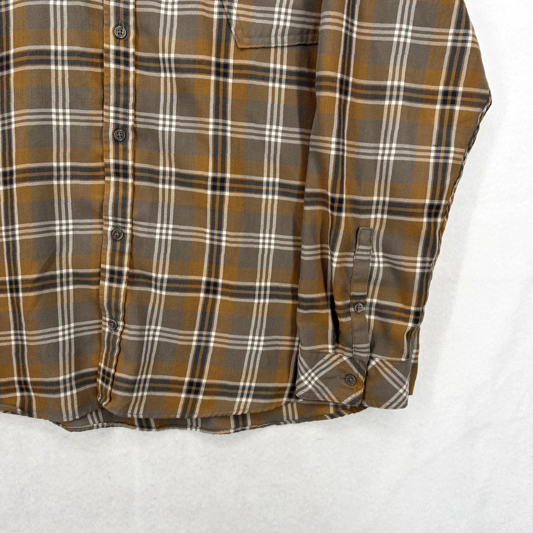 Toad&Co Toad&Co Dogmals Shirt Mens 2XL Brown Plaid Long Sleeve Button Up Outdoor Trail Shirt Size US XXL / EU 58 / 5 - 3 Thumbnail