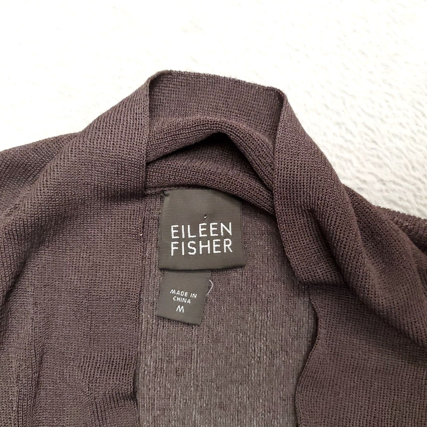 Eileen Fisher VINTAGE Eileen Fisher Cardigan Womens Medium Brown Viscose Nylon Open Front Minimalist Size M / US 6-8 / IT 42-44 - 2 Thumbnail