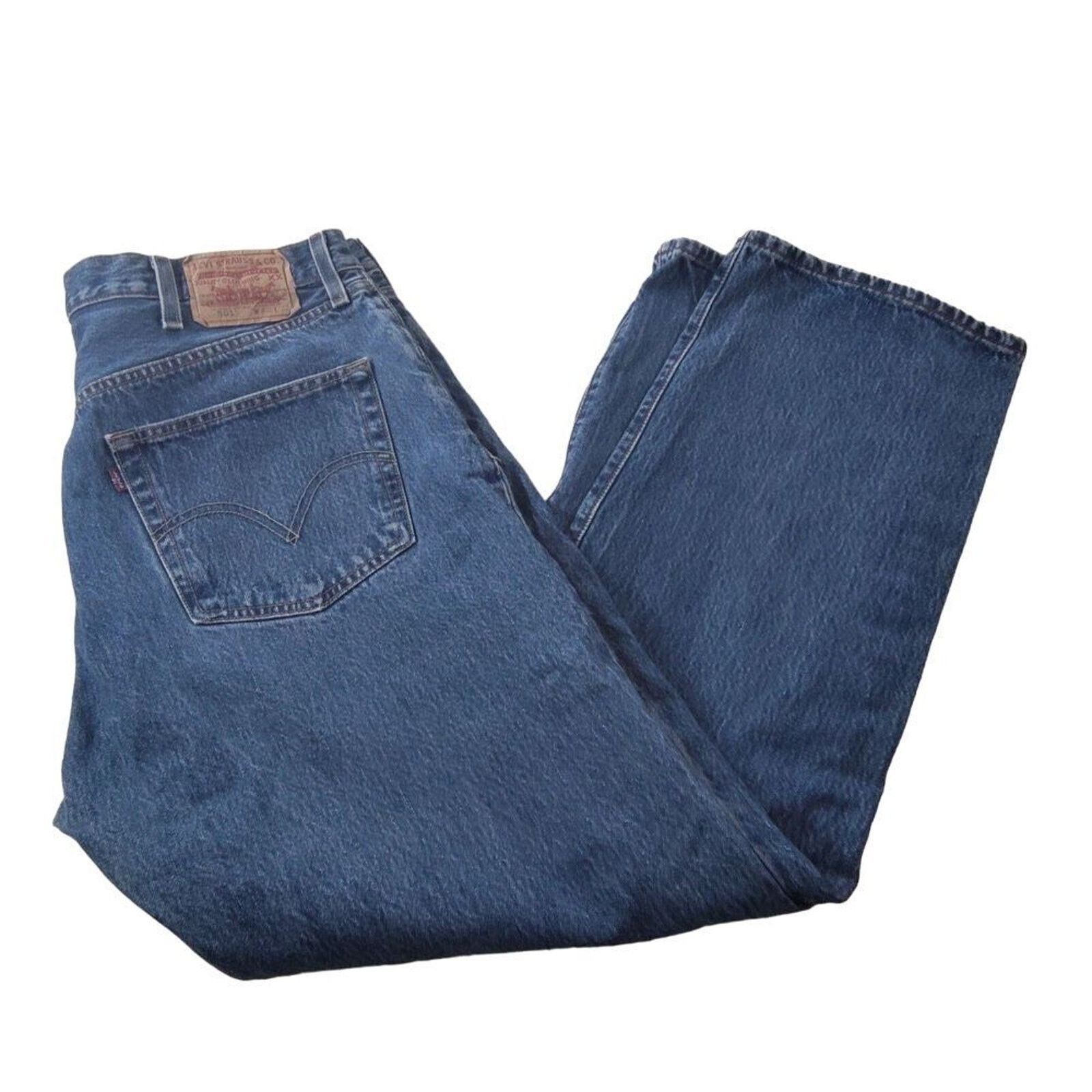 Levi's Levis 501 Vintage 1994 Jeans Men 40x32 Blue Button Fly Size US 40 / EU 56 - 2 Thumbnail