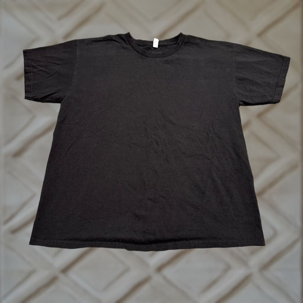 Vintage Alstyle Heavyweight T-Shirt Men XL Black Crew Neck Short Sleeve Cotton Shirt Regular Everyday Classic Mens Size US XL / EU 56 / 4 - 1 Thumbnail