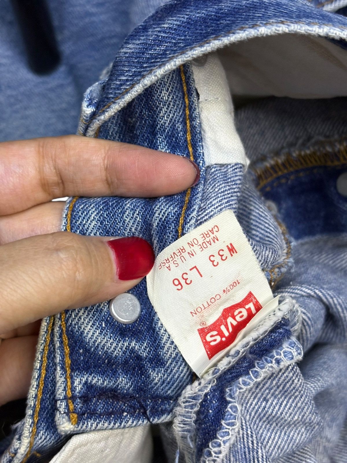 Levi's Vintage 90s Levis 501xx Mud Wash Distress Loose Jeans Size US 32 / EU 48 - 9 Thumbnail