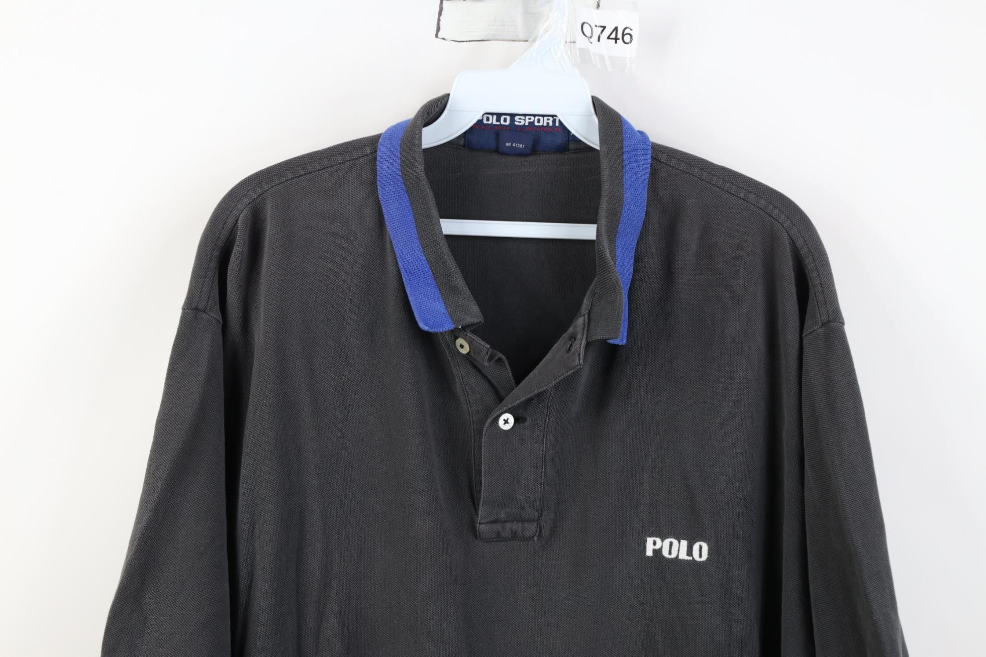 Polo Ralph Lauren Vintage 90s Polo Sport Ralph Lauren Golf Polo Shirt Black Size US XL / EU 56 / 4 - 2 Thumbnail