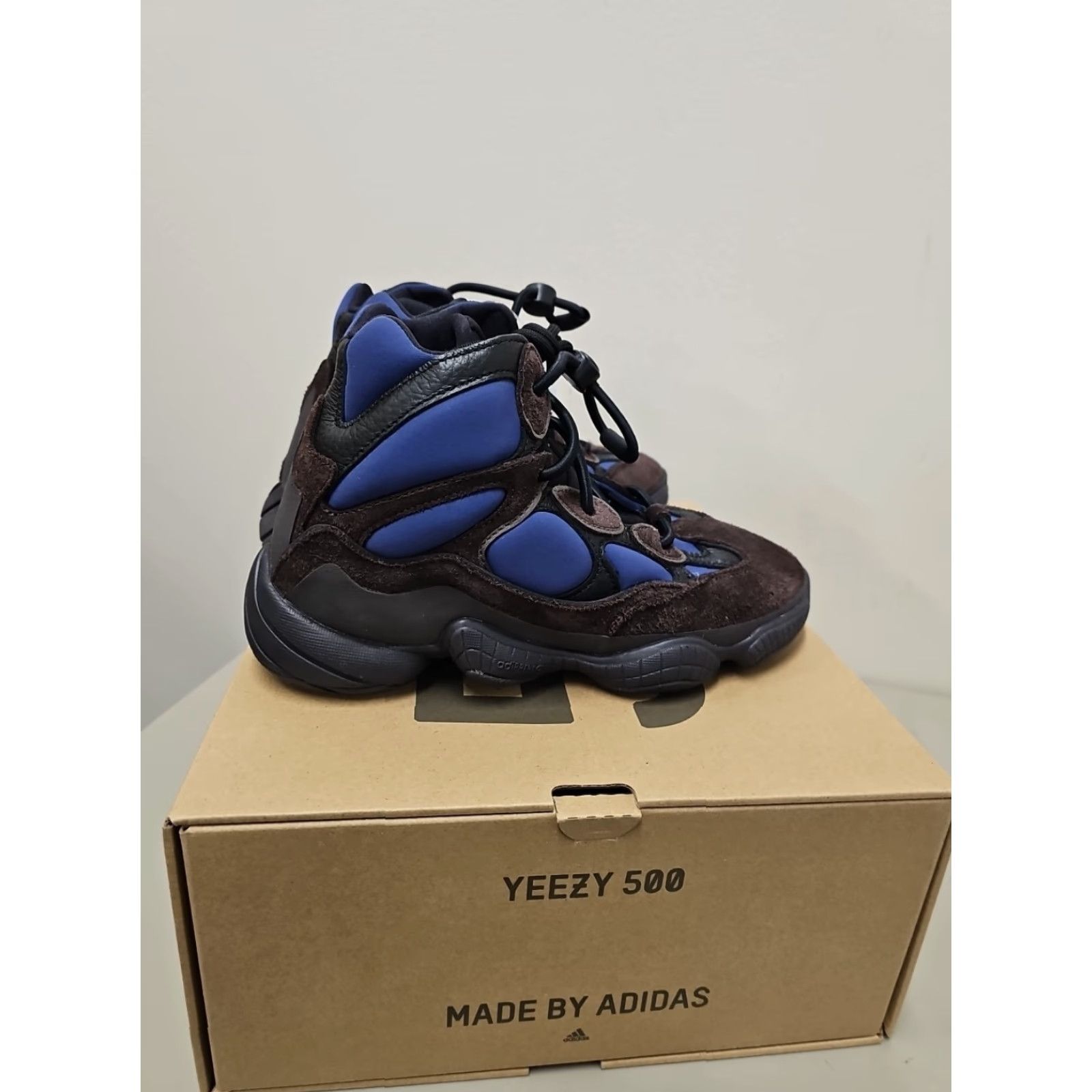 Adidas adidas Yeezy 500 High Top Mens Blue Sneakers Casual Shoes FY4269 Size 6.5 Mens Size US M / EU 48-50 / 2 - 4 Thumbnail