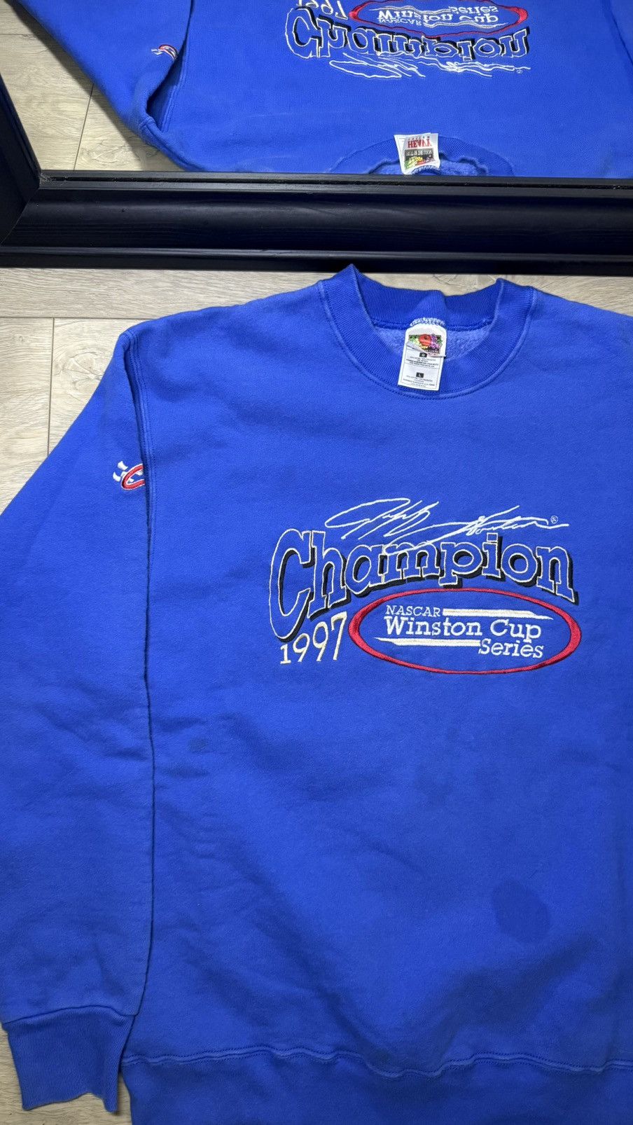 NASCAR Vintage / Y2K NASCAR 1997 Winston Cup Champion Sweatshirt Size US L / EU 52-54 / 3 - 2 Thumbnail