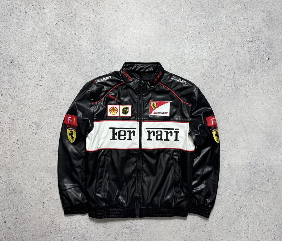 Ferrari Ferrari Racing Jacket F1 Hype NASCAR Vintage Black Big Logo Size US L / EU 52-54 / 3 - 1 Thumbnail