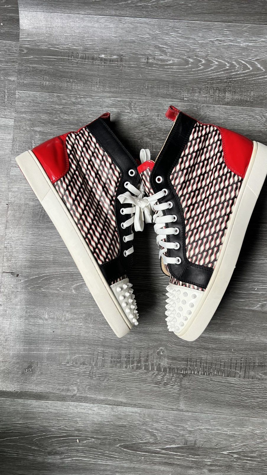 Christian Louboutin Christian Louboutin Louis Flat Calf Spikes "Version Black" Size US 11 / EU 44 - 3 Thumbnail
