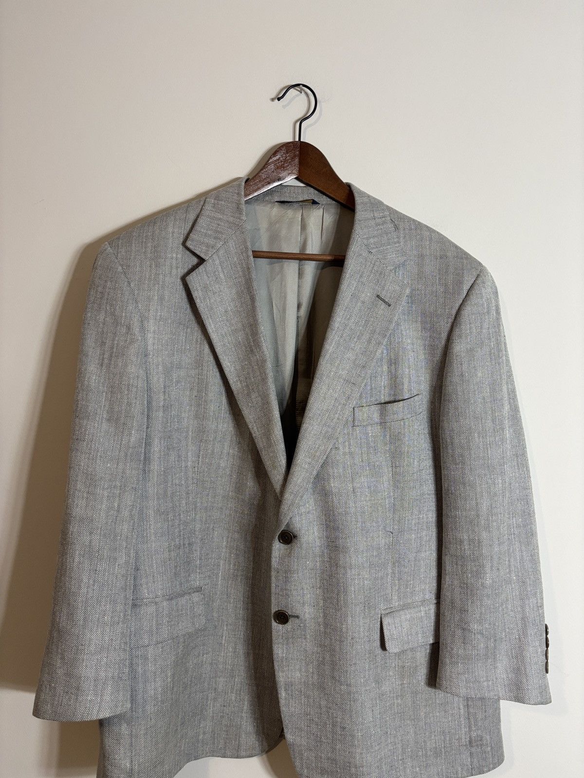 Brooks Brothers Brooks Brothers Silk Linen Wool Blend Blazer 46 Size 46S - 1 Thumbnail