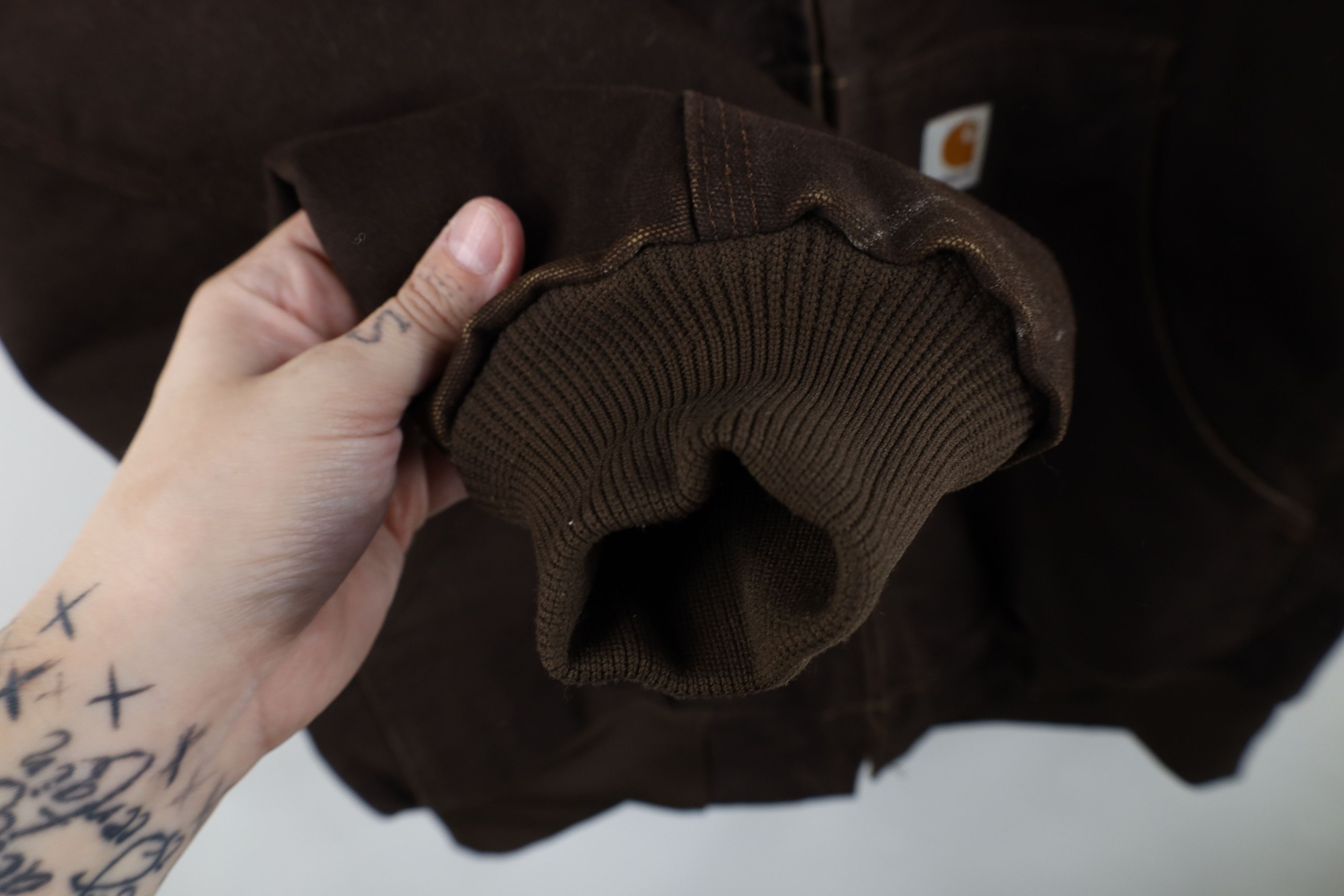 Carhartt Vintage Y2K Carhartt Quilted Canvas Hooded Jacket Dark Brown Size US XL / EU 56 / 4 - 9 Thumbnail