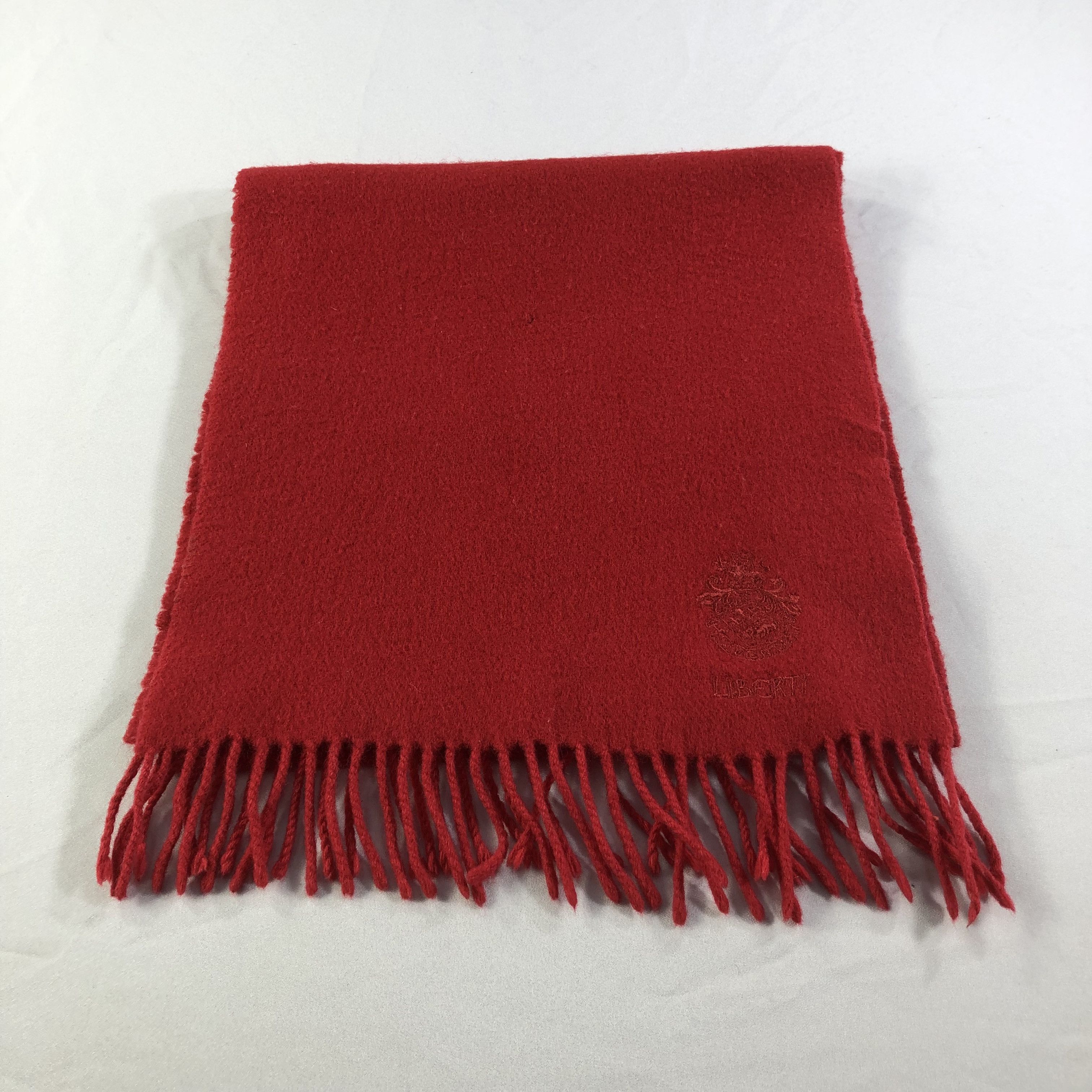 Liberty Liberty Red Wool Scarf Muffler V1424 Size ONE SIZE - 1 Thumbnail