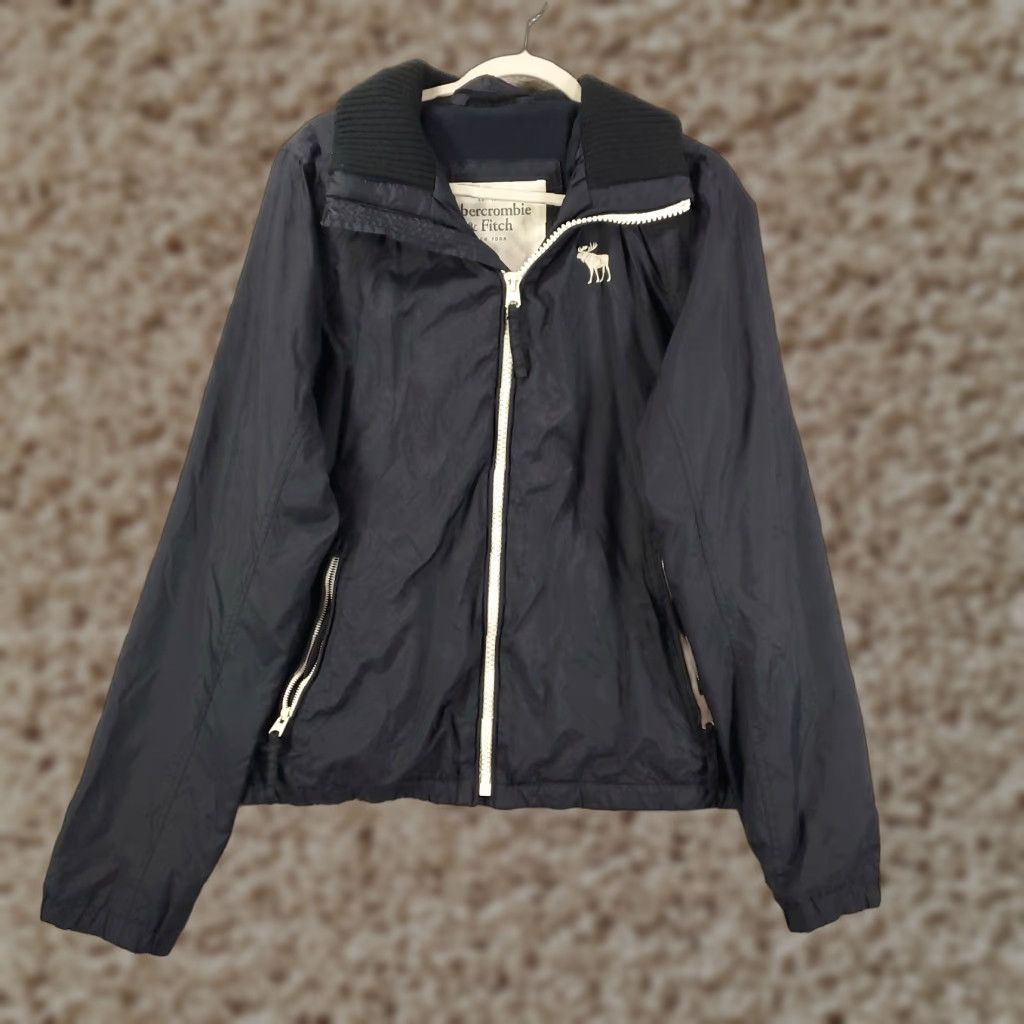 Abercrombie & Fitch Abercrombie & Fitch Jacket Mens XL Blue Faux Fur High Neck Padded Full Zip Y2K Size US XL / EU 56 / 4 - 1 Thumbnail