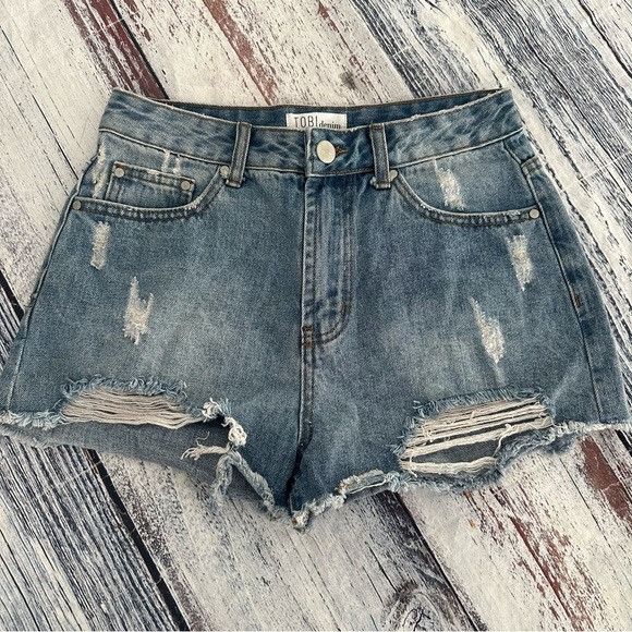 Other TOBI Denim Cut-Off Jean Shorts Size 28" / US 6 / IT 42 - 2 Thumbnail