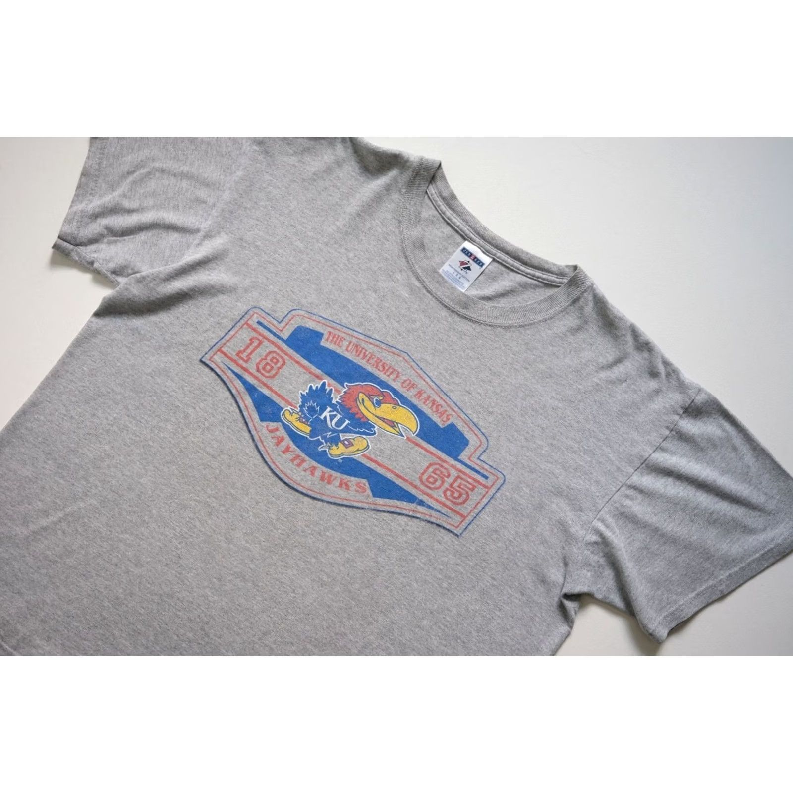 Fruit Of The Loom VINTAGE Fruit of the Loom NCAA JAYHAWKS GRAY 90s T-Shirt Mens L Size US L / EU 52-54 / 3 - 5 Thumbnail