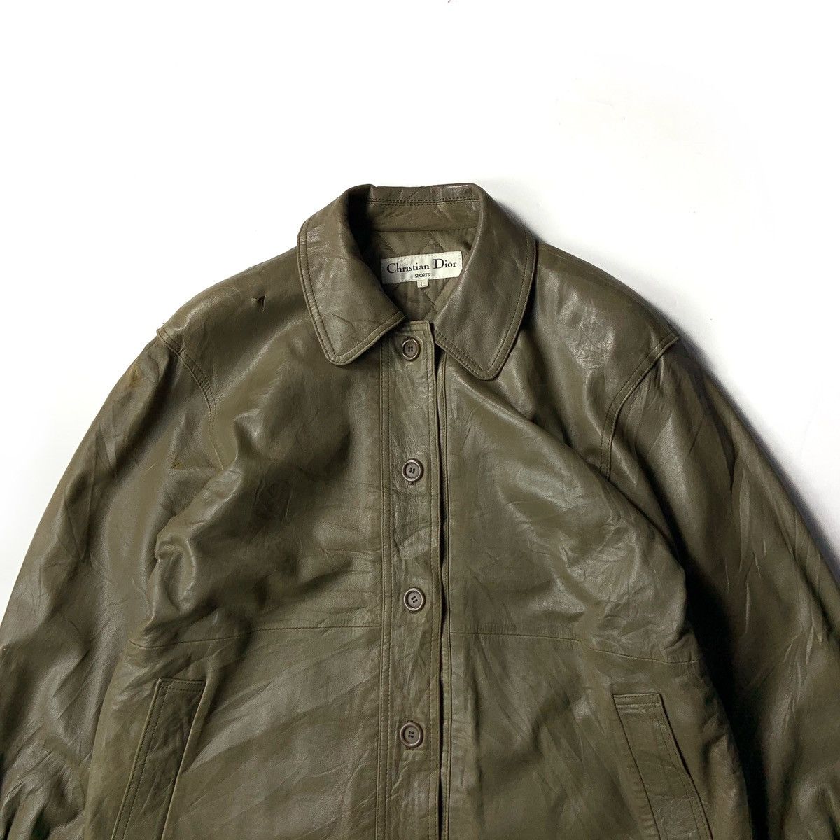 Christian Dior Monsieur × Vintage Vintage Chritian Dior Sports Leather Jackets Size US L / EU 52-54 / 3 - 2 Thumbnail
