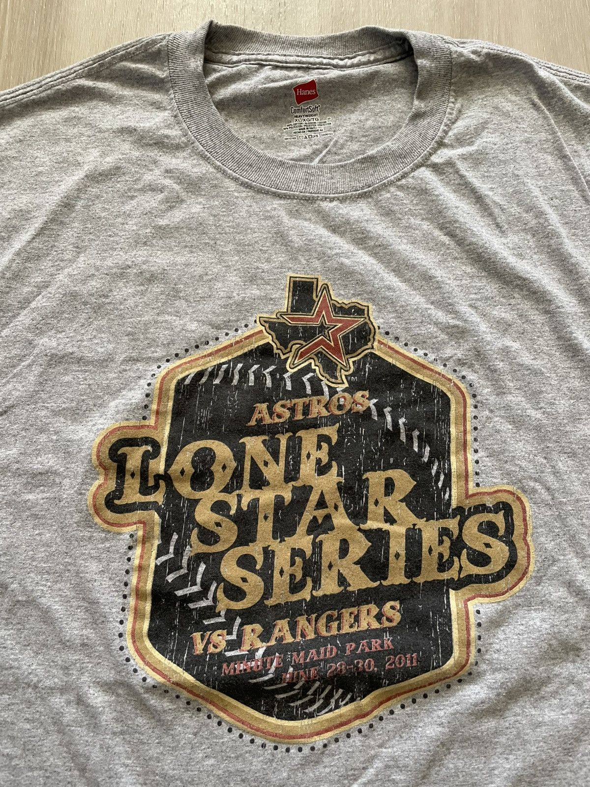 Vintage 2011 Houston Astros vs Texas Rangers Lone Star Series Sz XL Size US XL / EU 56 / 4 - 1 Thumbnail