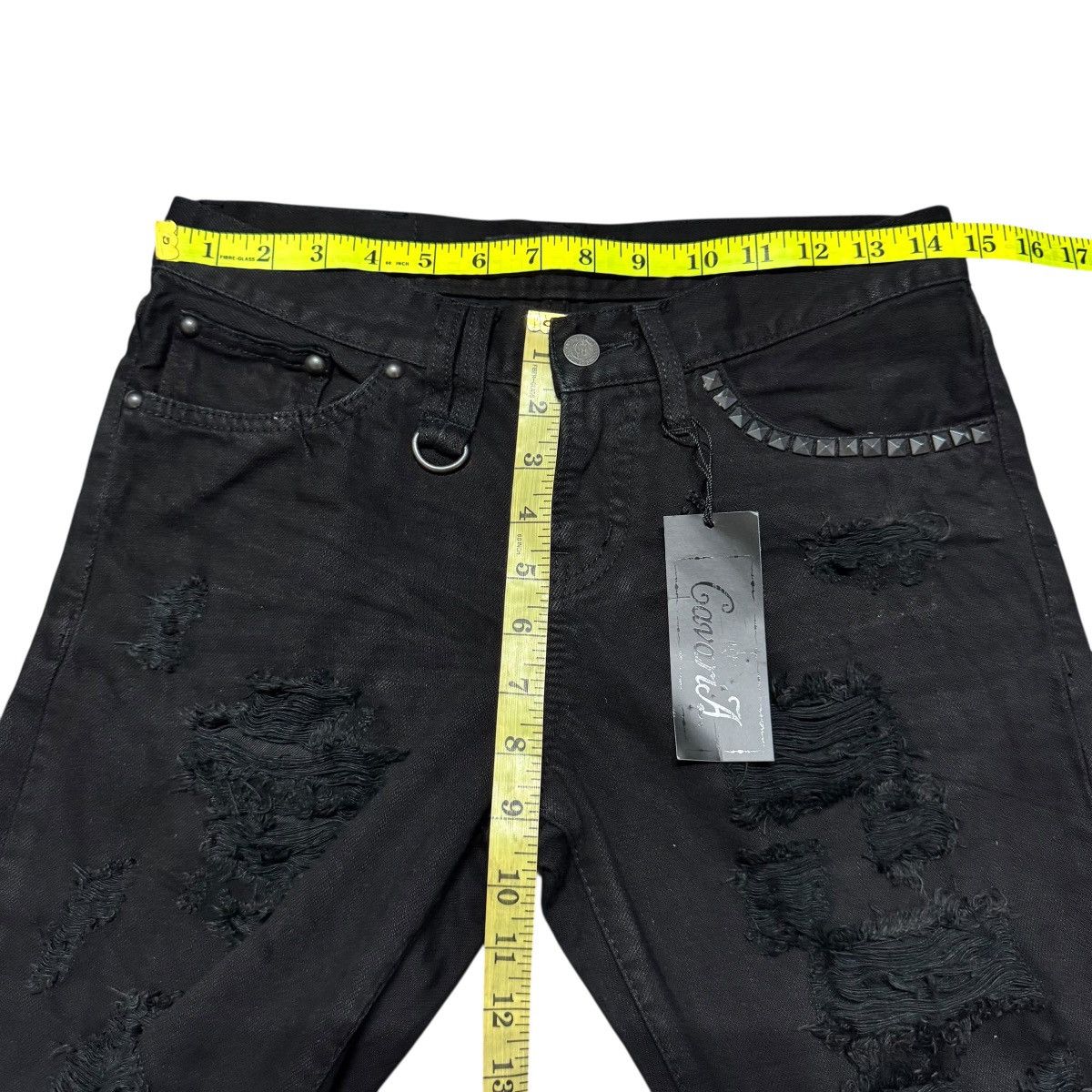 GOSTAR DE FUGA Cavaria Black Distressed Denim Jeans Size US 28 / EU 44 - 15 Thumbnail