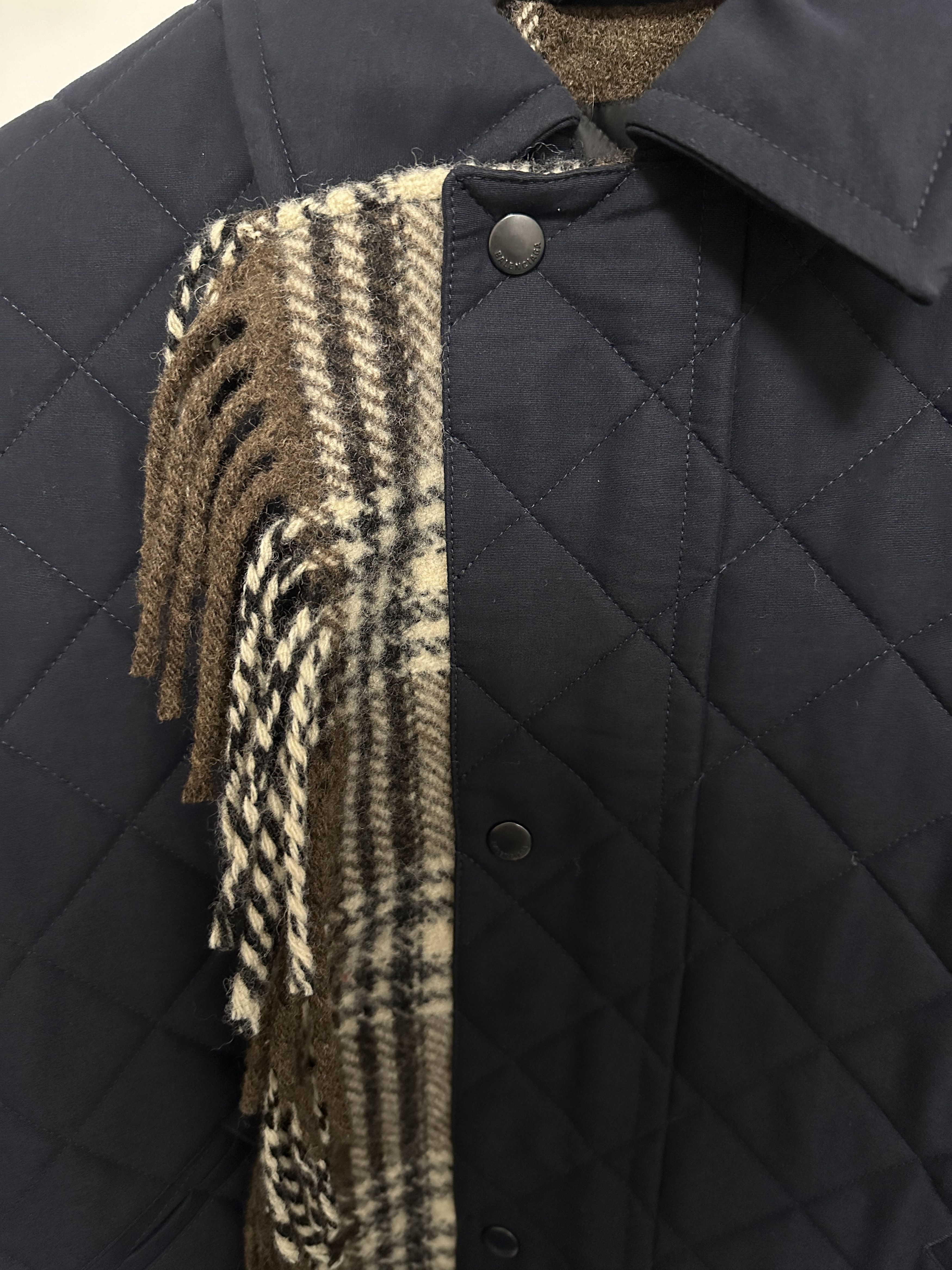 Balenciaga SP24 Layered quilted and check parka Size US S / EU 44-46 / 1 - 5 Thumbnail