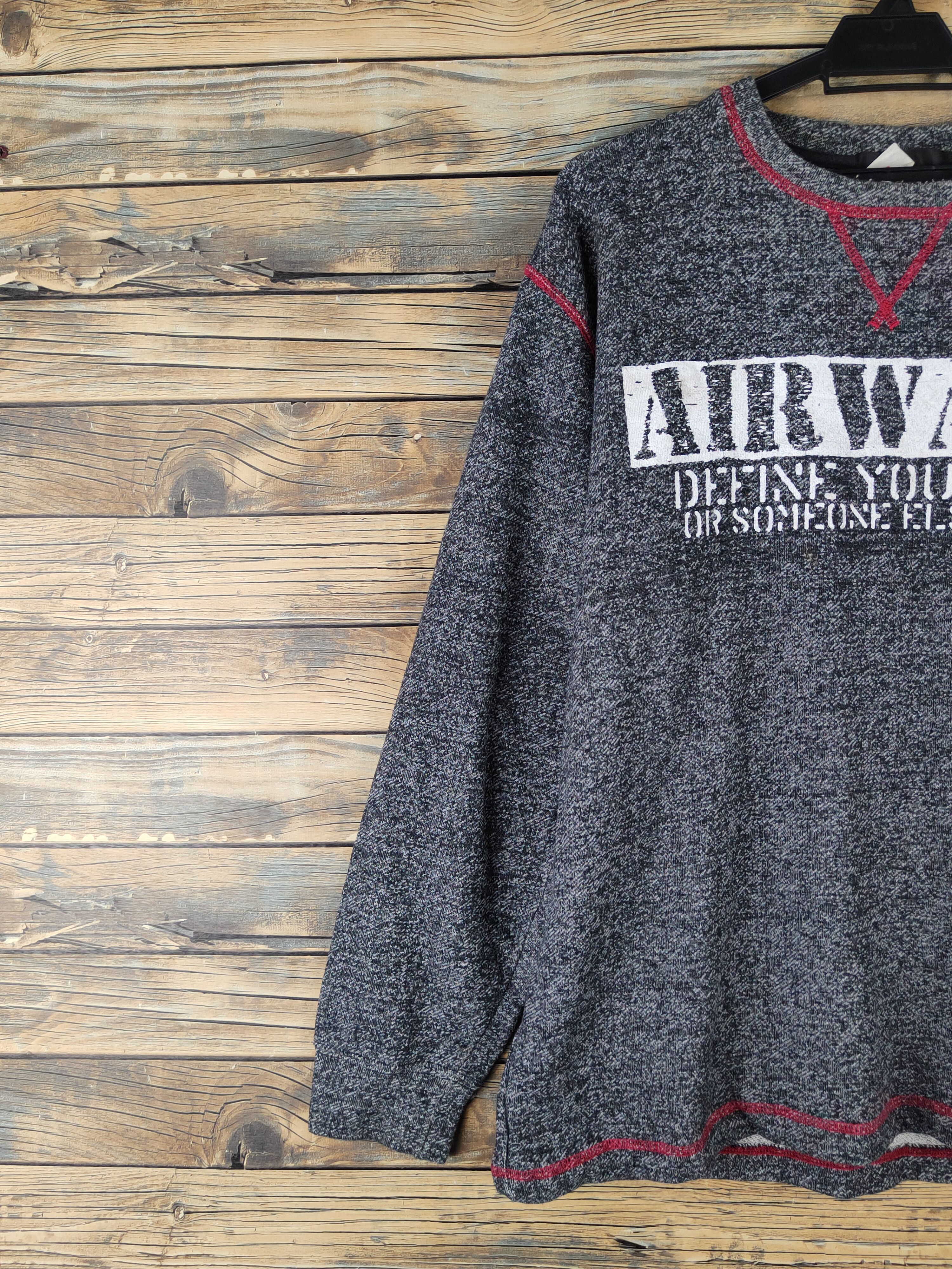 Airwalk × Vintage DL Airwalk Black Knitwear Sweatshirts #437 Size US L / EU 52-54 / 3 - 3 Thumbnail