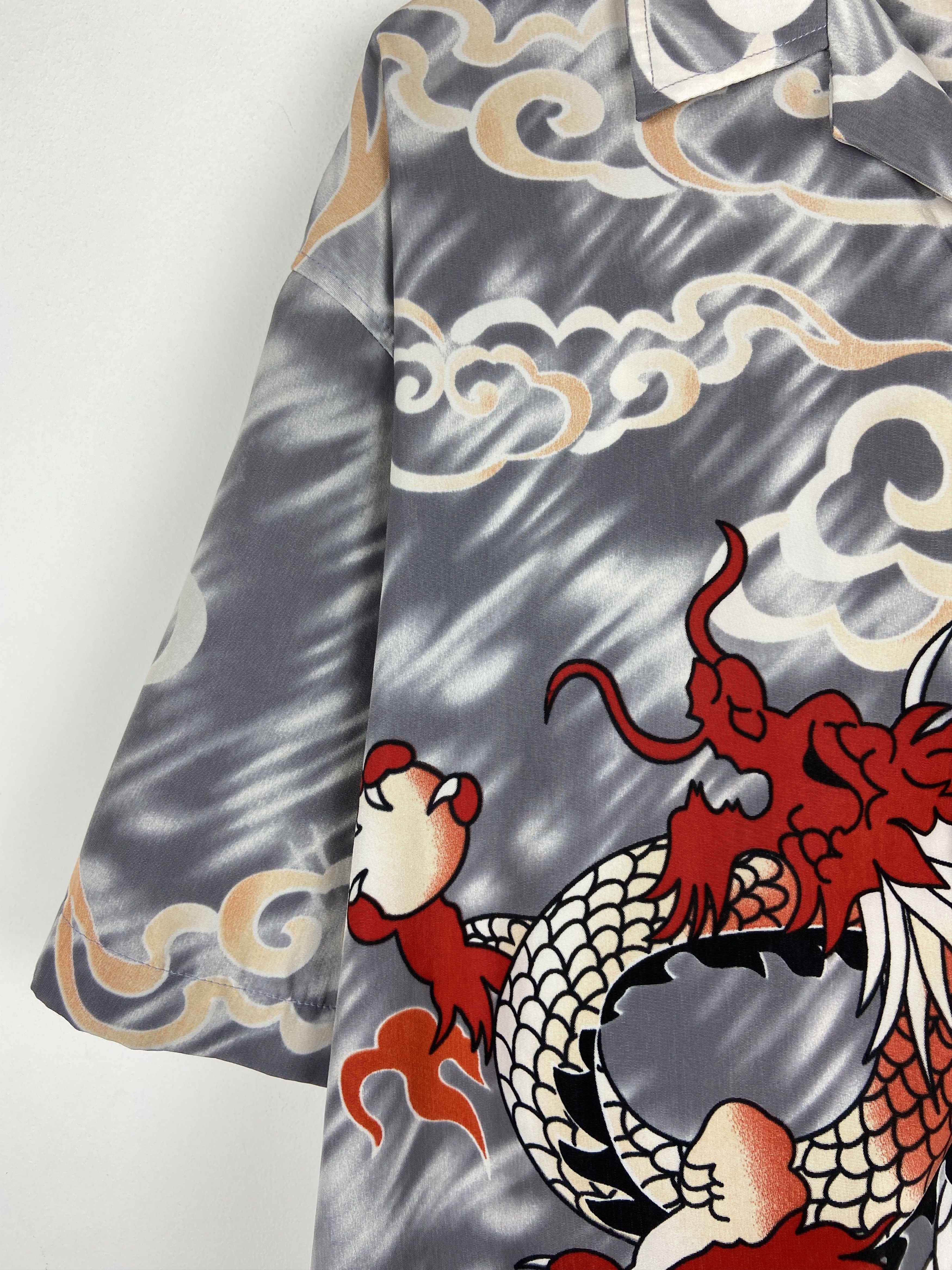 Japanese Brand Japanese Style Dragon Fly Button Up Short Sleeve Shirt Size US M / EU 48-50 / 2 - 5 Thumbnail