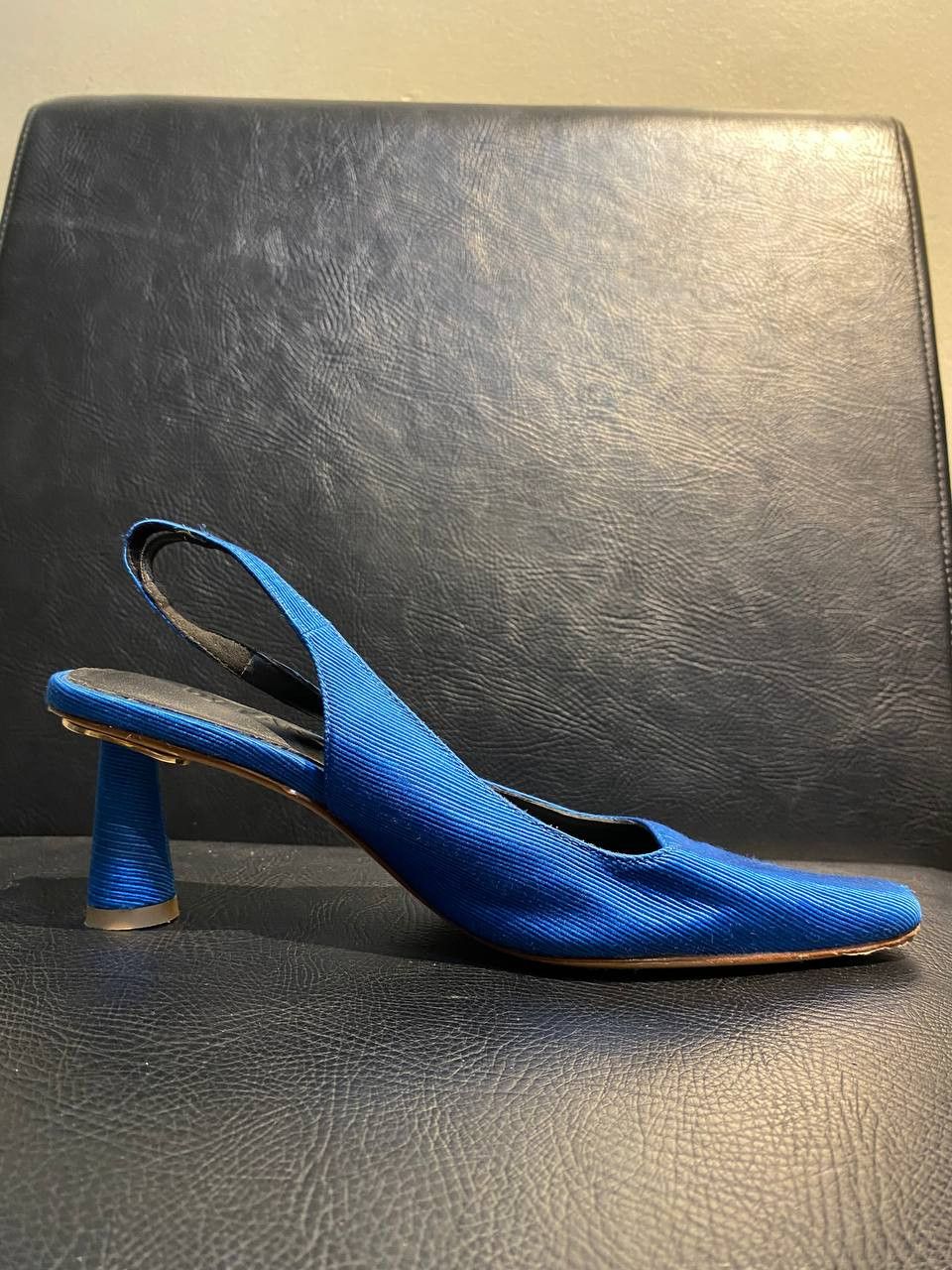 By Far By Far Satin Blue Heeled Sandals Size US 6 / IT 36 - 4 Thumbnail