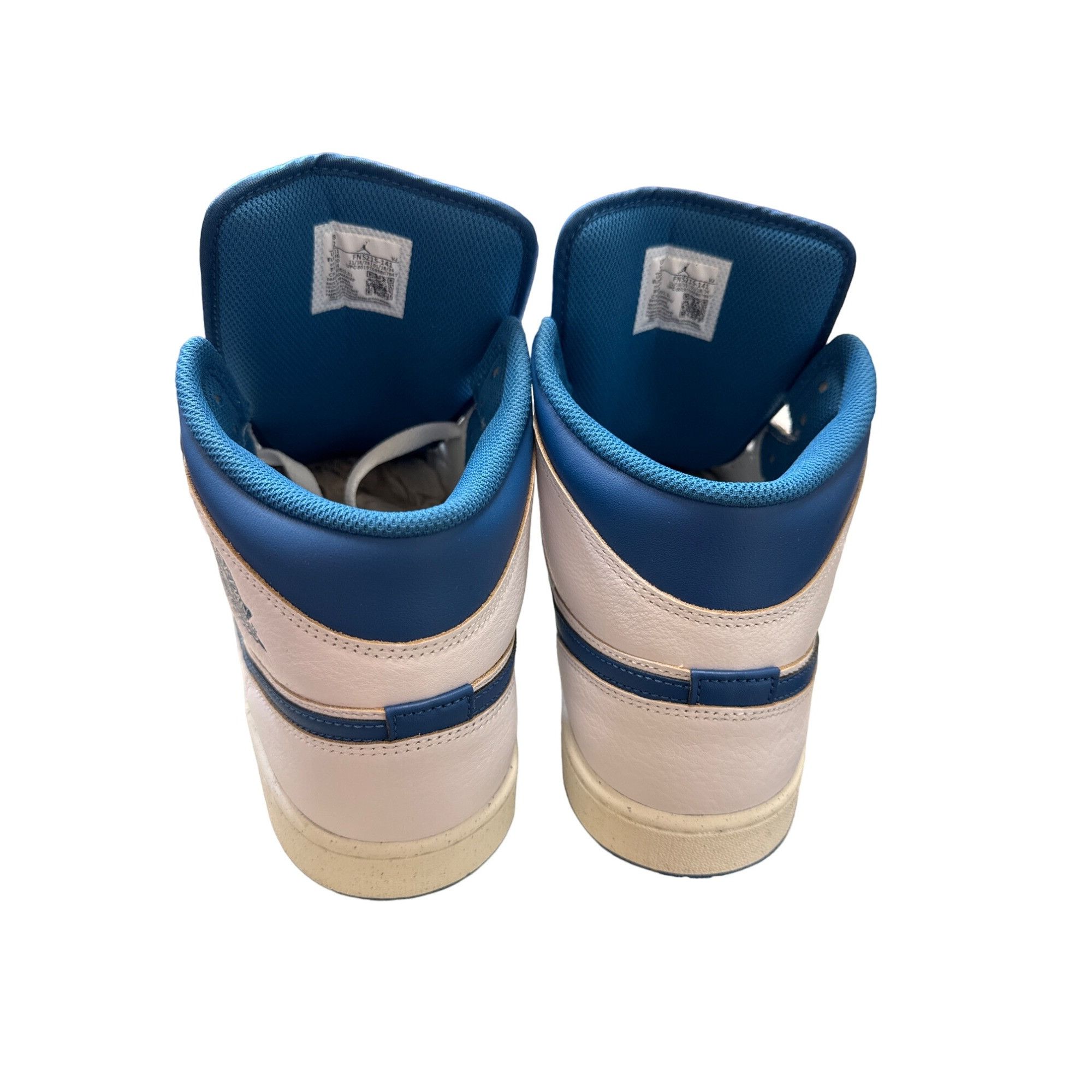 Nike Nike Air Jordan men’s white and blue high top leather basket Size US 12 / EU 45 - 5 Thumbnail