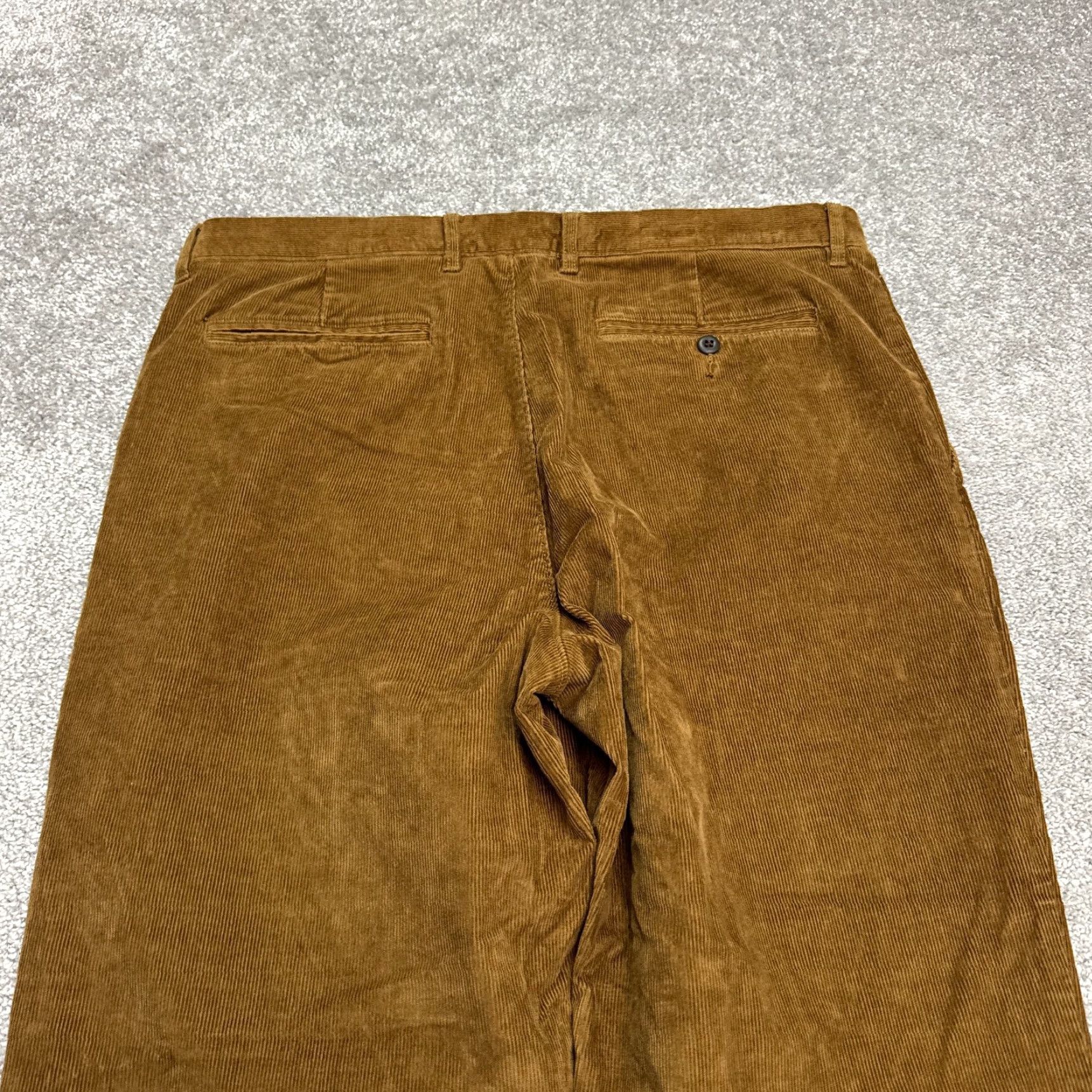 J.Crew J.Crew Classic Straight Leg Corduroy Pants Mens 35x32 Brown Cotton Flat Front Size US 35 - 3 Thumbnail