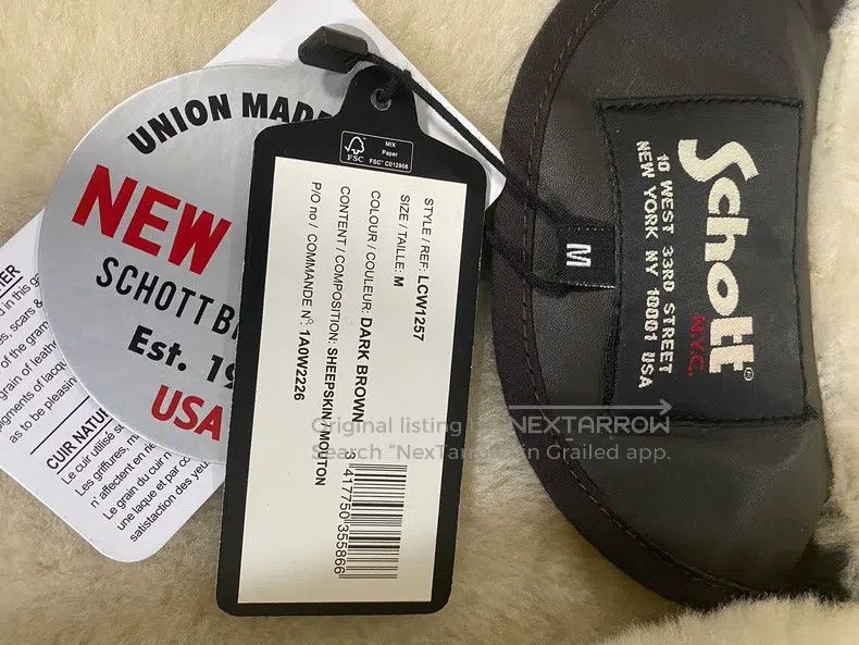 Schott Schott Women's leather jacket Fur one-piece coat Size M / US 6-8 / IT 42-44 - 8 Thumbnail