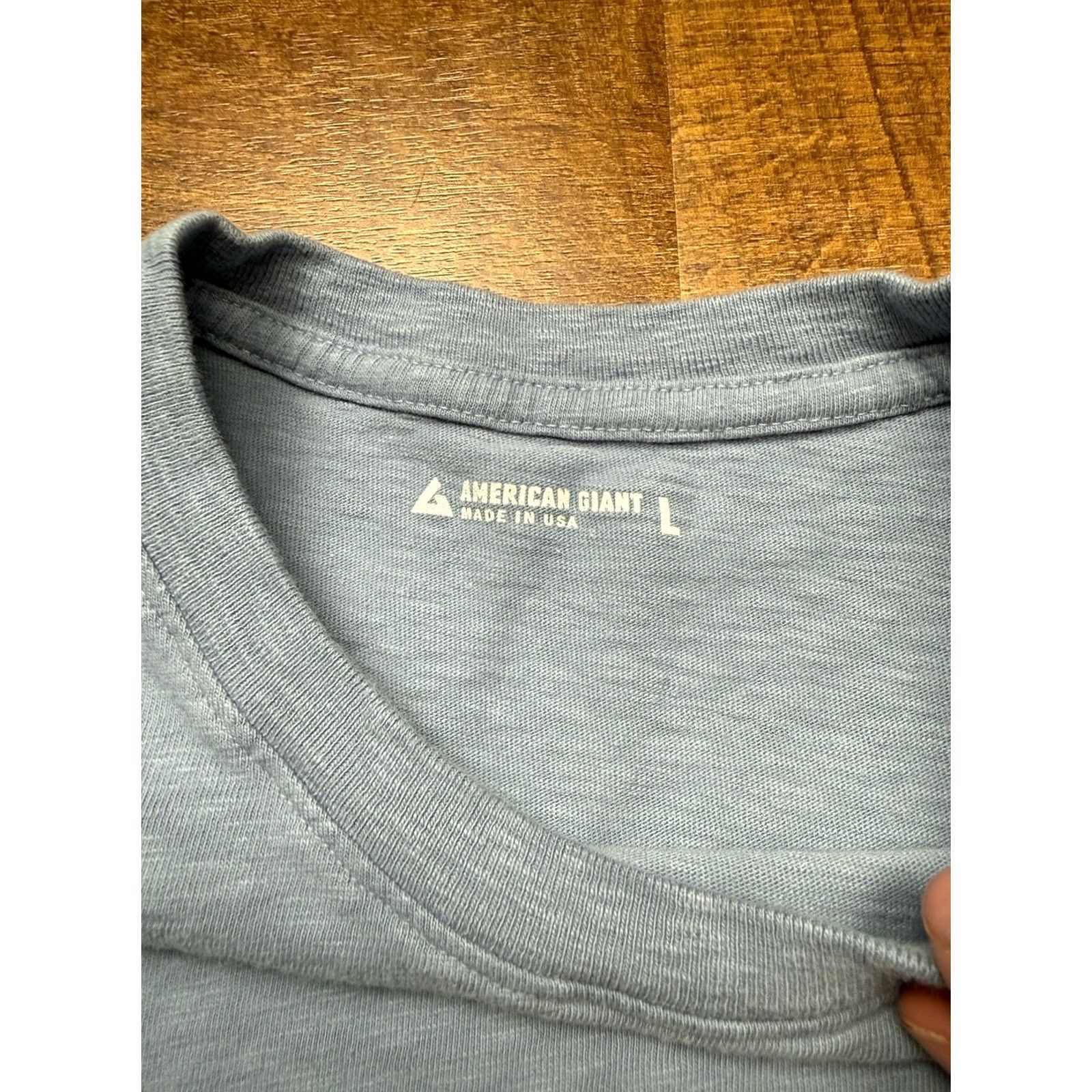 Vintage American Giant Shirt Mens L Blue Crewneck Pullover Size Long Sleeve Tee USA Size US L / EU 52-54 / 3 - 4 Thumbnail