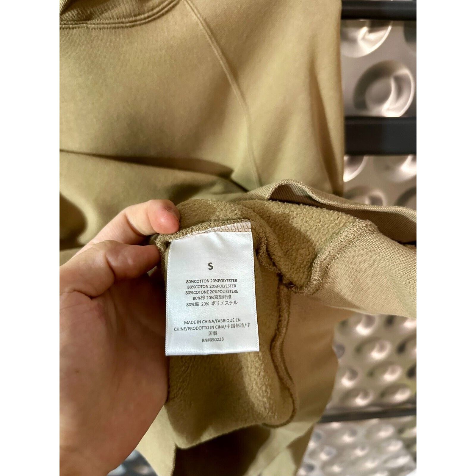 Fear Of God Essentials Desert Taupe Hoodie Small Authentic