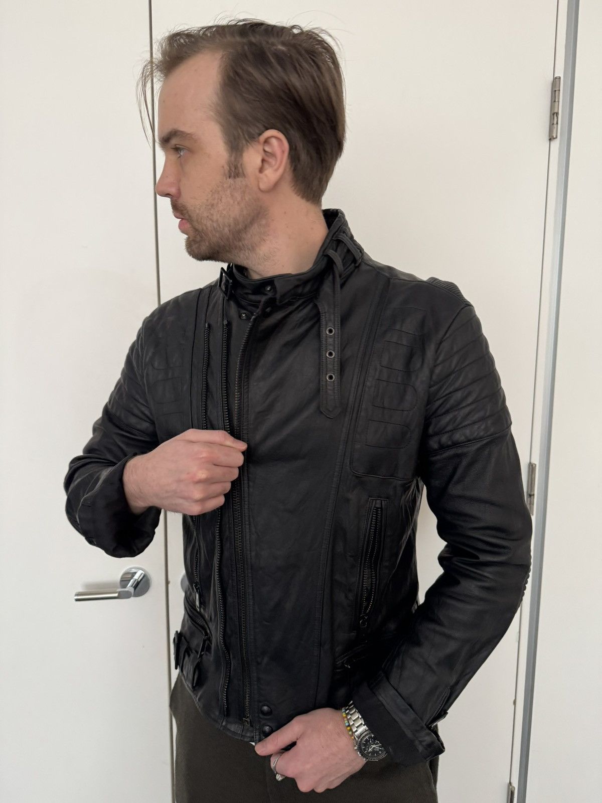 Ralph Lauren Black Label Black Label Ralph Lauren Leather Moto Jacket Size US L / EU 52-54 / 3 - 1 Thumbnail