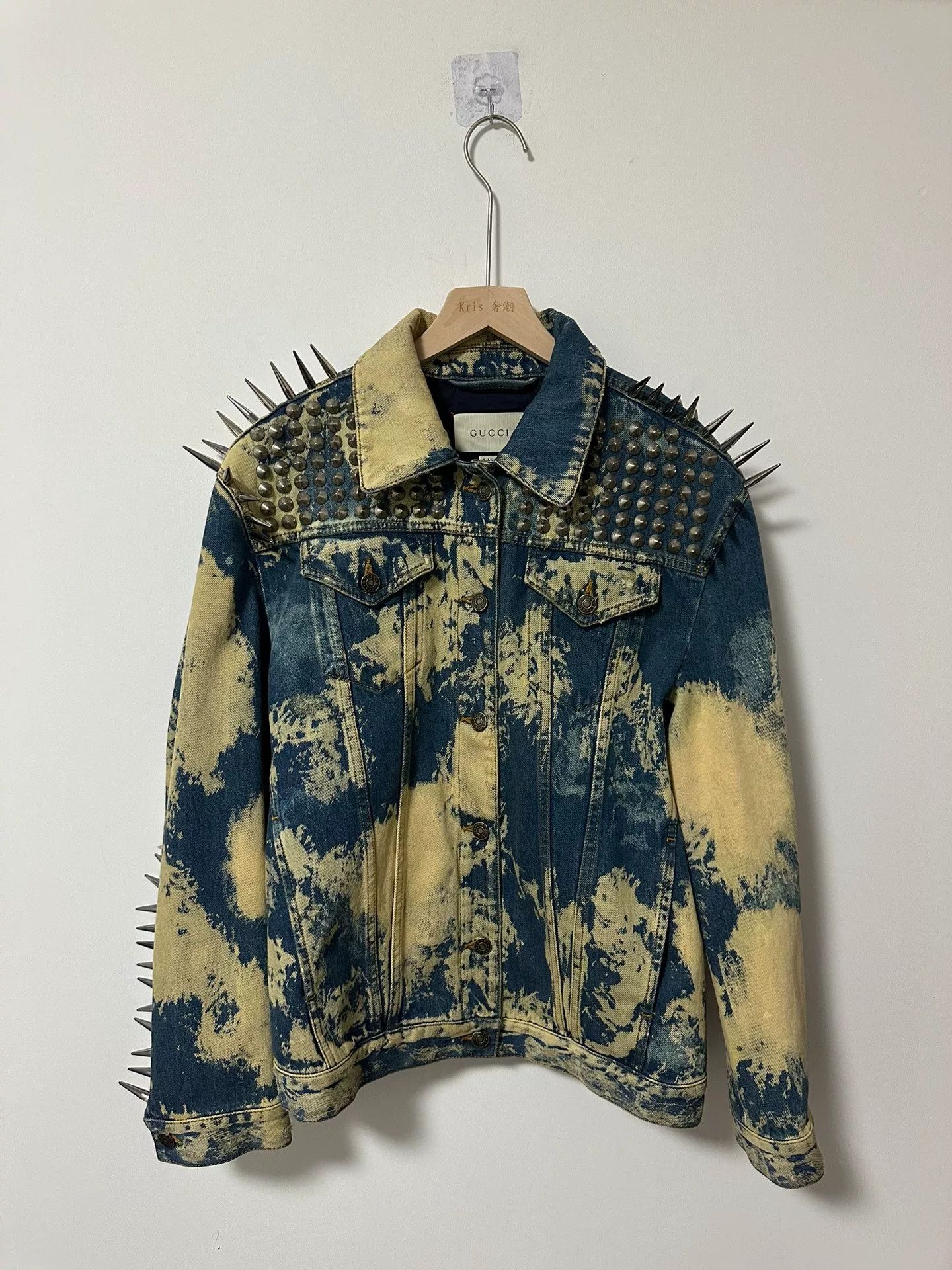 Gucci punk denim jacket with studs and tie-dye Size US M / EU 48-50 / 2 - 1 Thumbnail