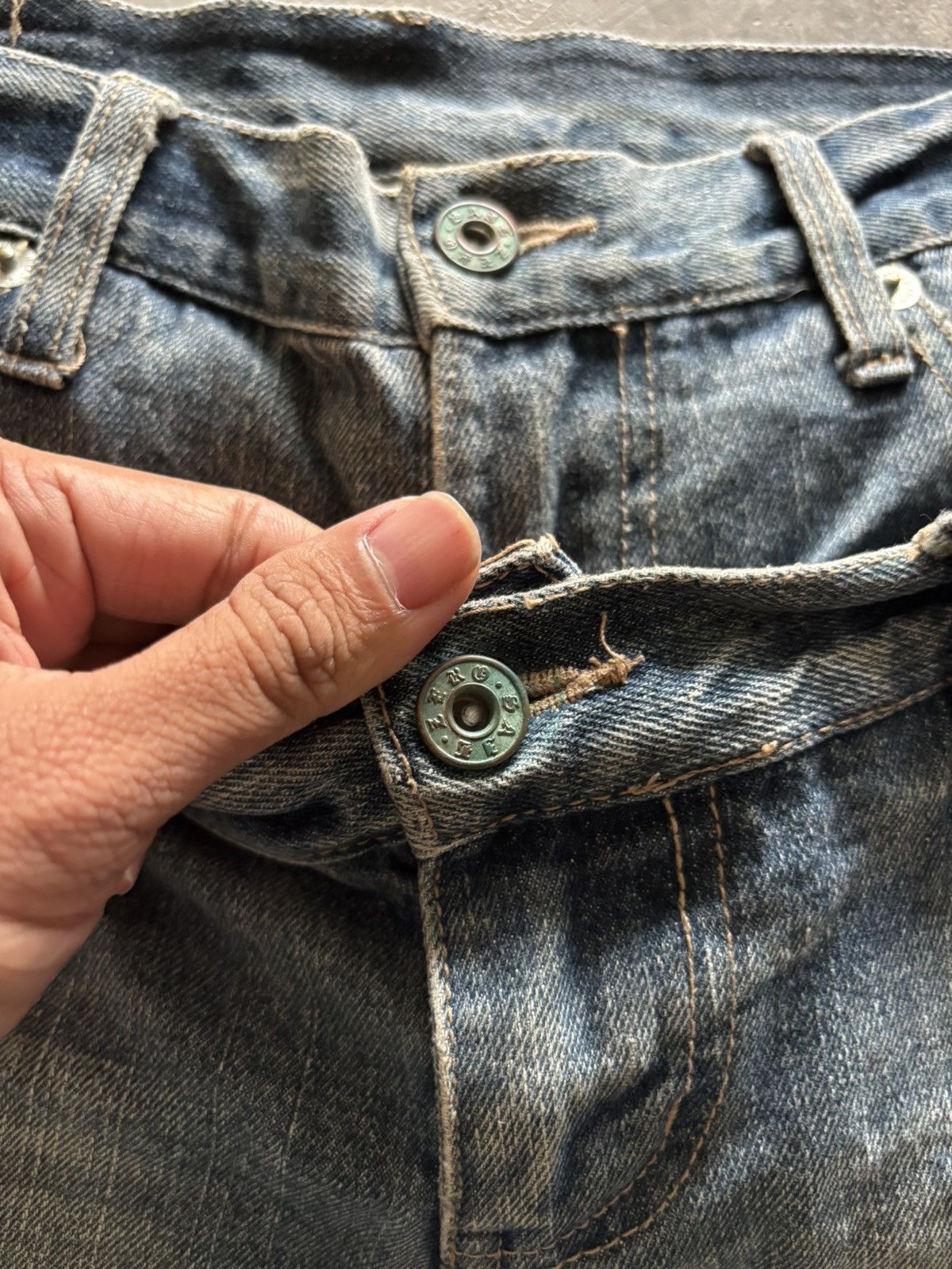 PPFM DOUBLE WAIST ZEROSAIL DISTRESSED JAPANESE BORO WASHED PUNK Size US 33 - 4 Thumbnail